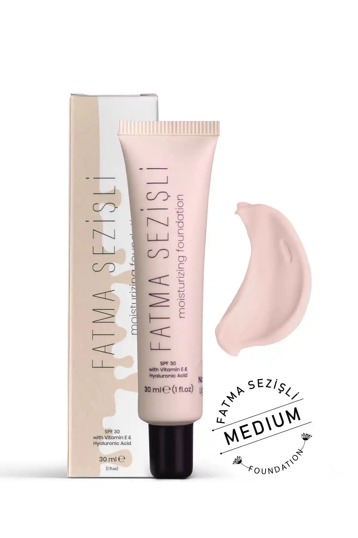 Fatma SEZİŞLİ Orta Kapatıcılı Fondöten SPF 30 ile Nemlendirici ve Mat Bitişli 30 ML