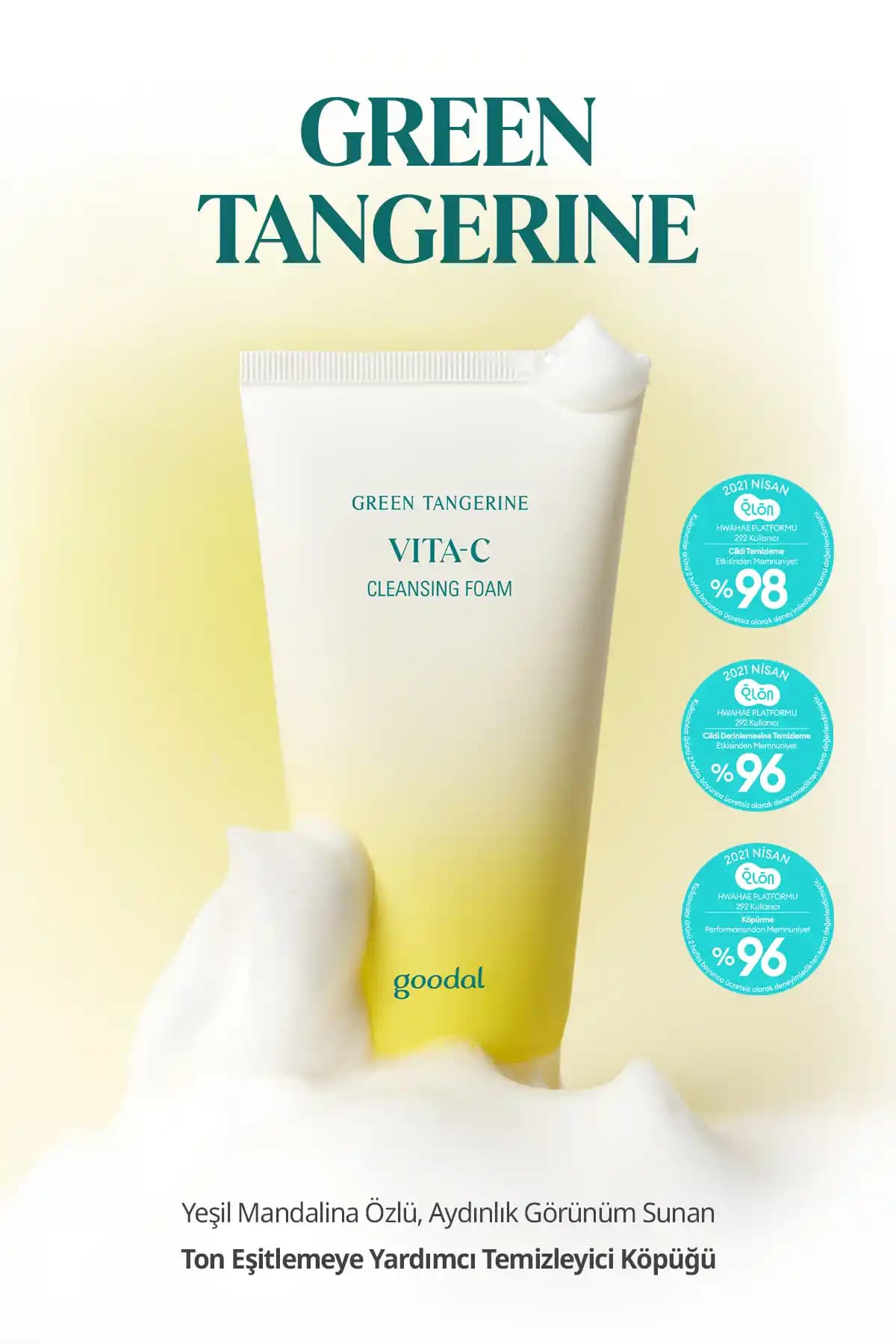 Goodal Green Tangerine Vita C Cleansing Foam ile Derinlemesine Temizlik ve Aydınlık Cilt Bakımı