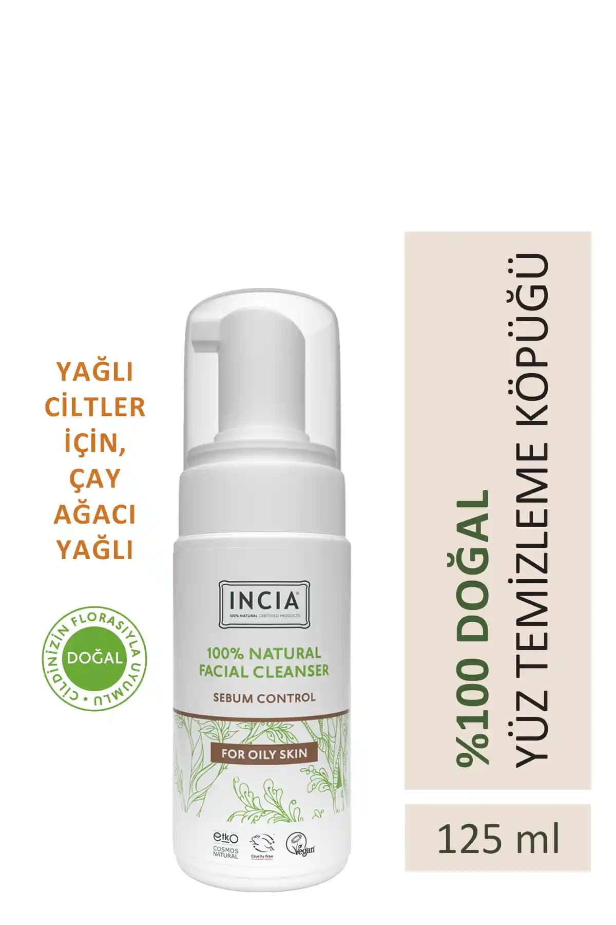 INCIA %100 Doğal İpeksi Yüz Temizleme Köpüğü: Yağlı Ciltler İçin Etkili ve Nazik Temizlik