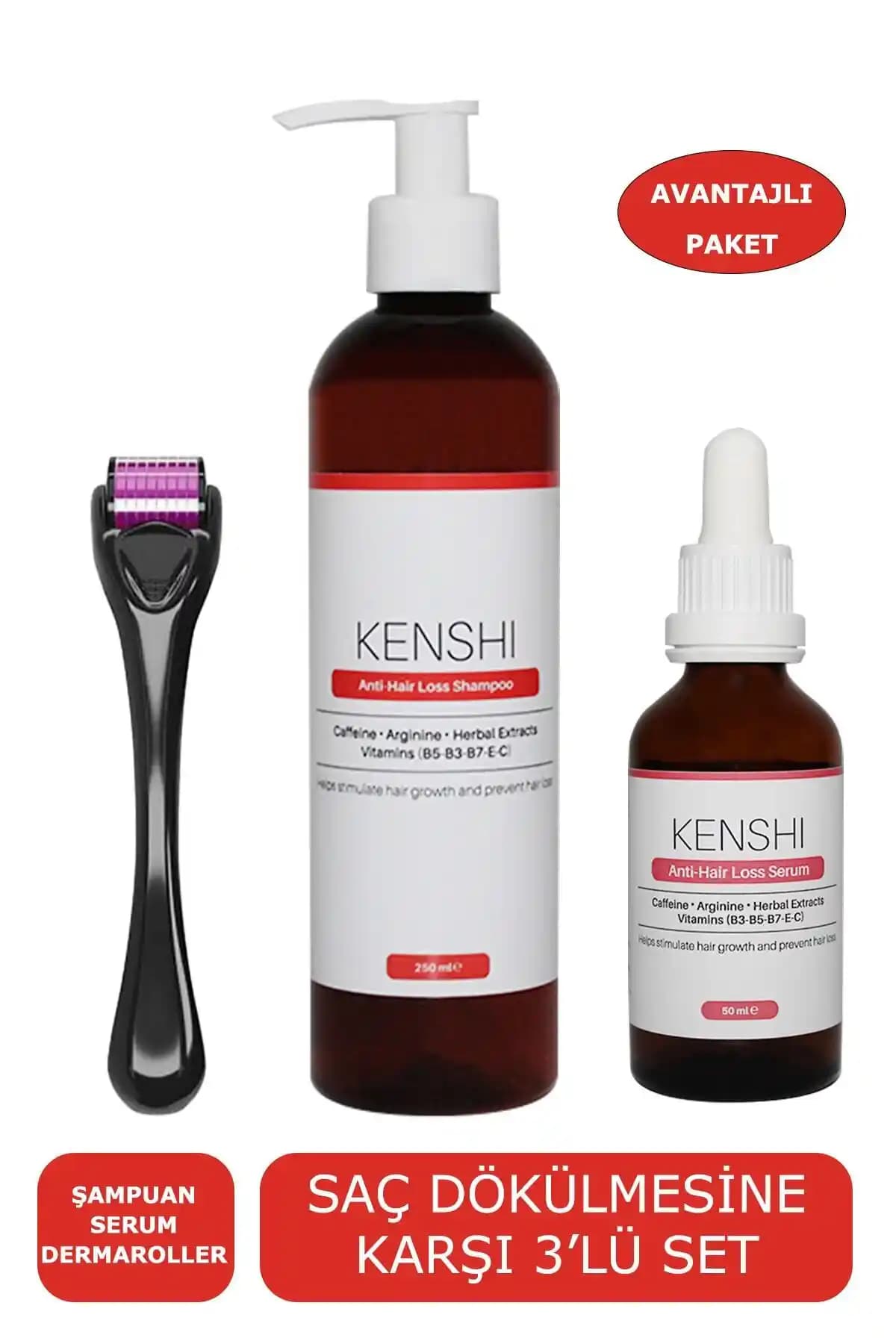 Kenshi Saç Dökülmesi Karşıtı ve Hızlı Saç Uzatma Şampuan & Serum Bakım Seti