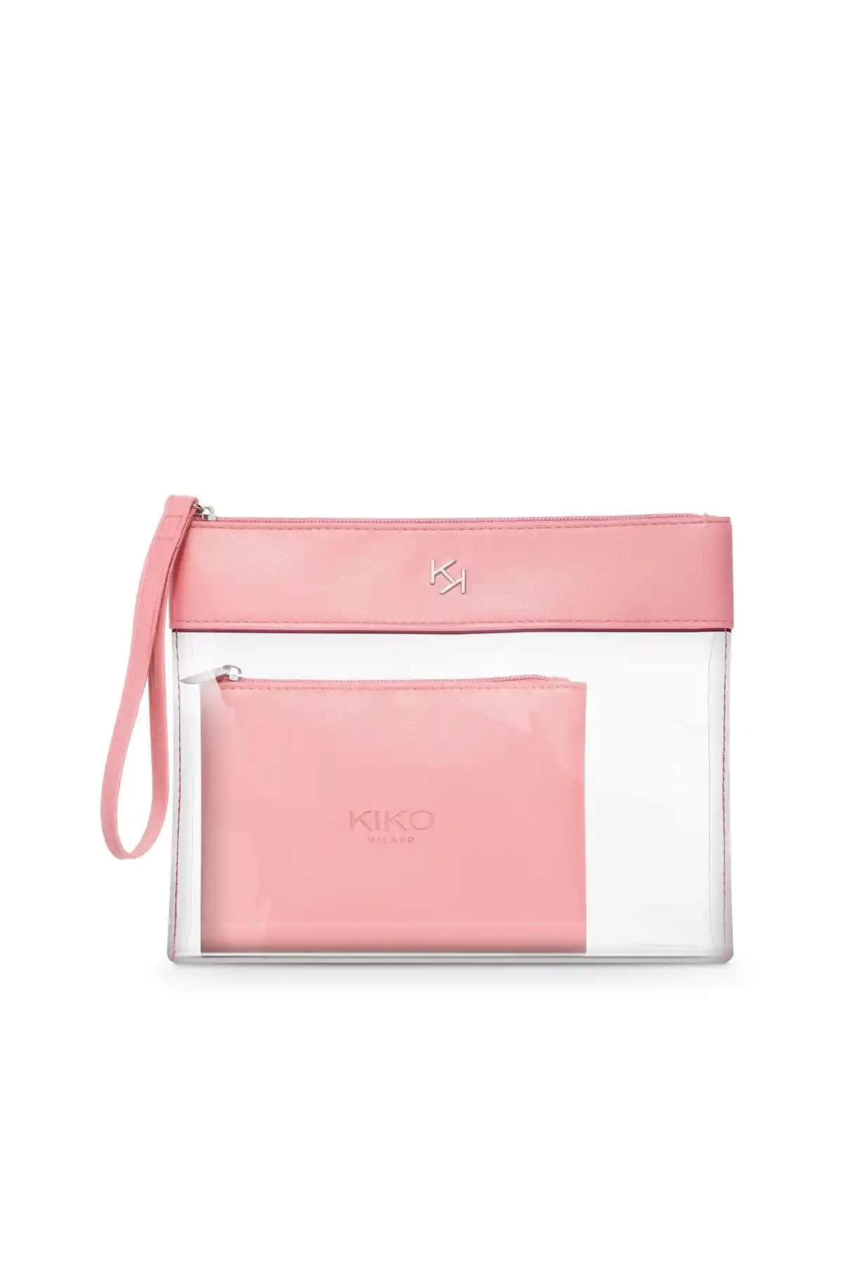 KIKO Transparent Beauty Case 003 Pink 01: Şeffaf ve Fonksiyonel Makyaj Çantası Tasarımı