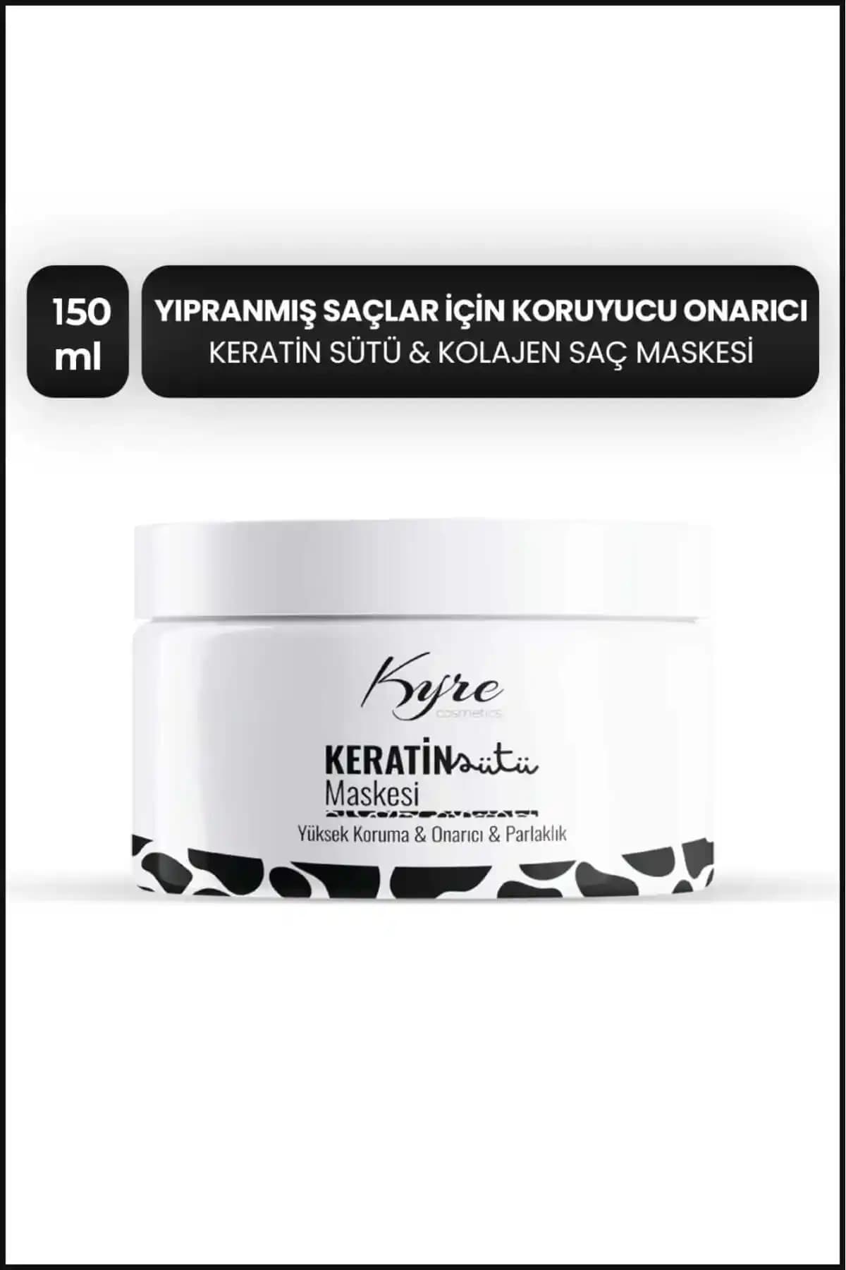Kyre Keratin Sütü ve Kolajenli Onarıcı Saç Maskesi ile Yıpranmış Saçlara Etkili Bakım