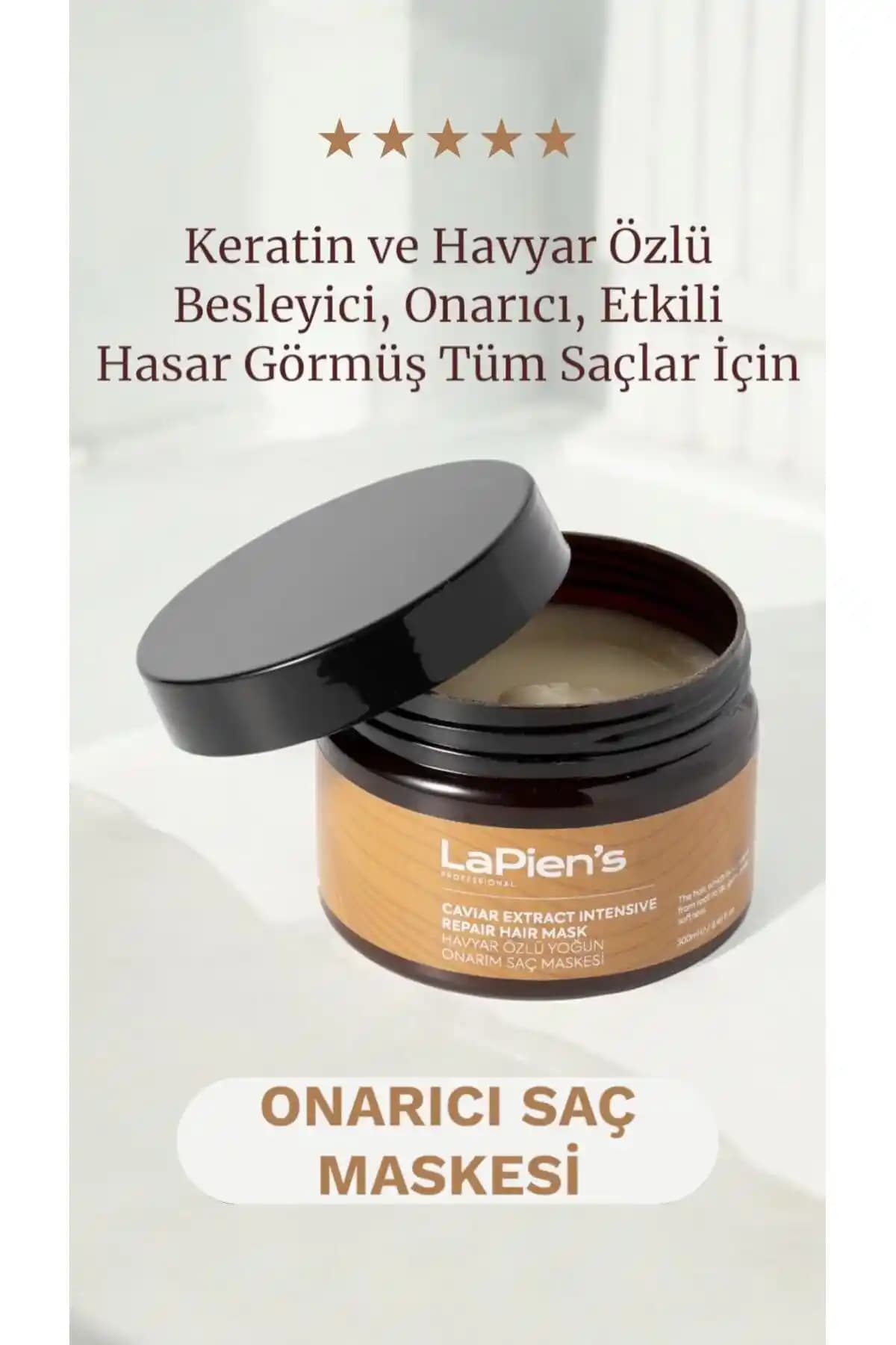 Lapien's Onarıcı Saç Maskesi: Yıpranmış ve Kuru Saçlar İçin Güçlü Onarım ve Nemlendirme