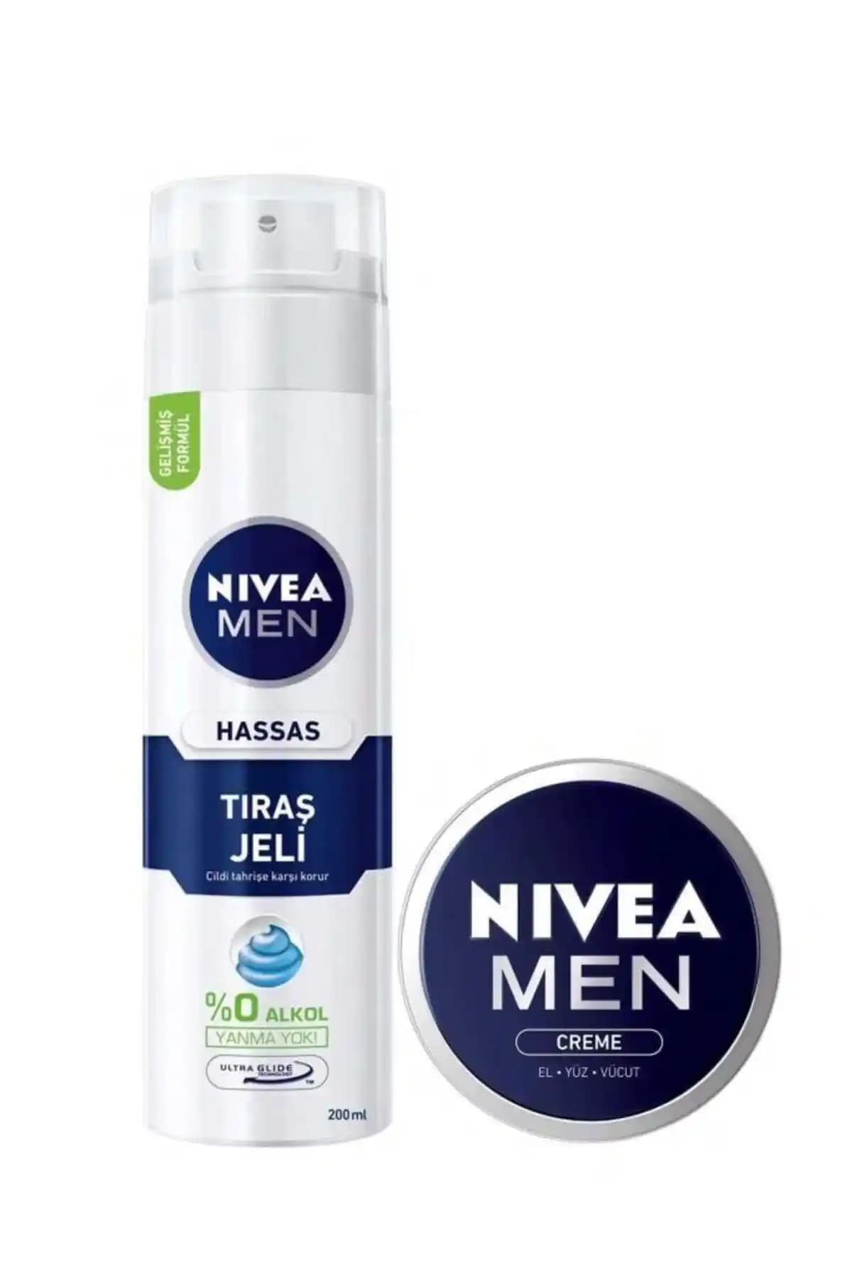 NIVEA Tıraş Jeli Hassas Men Crème 30 ml: Hassas Ciltler İçin Konforlu Bakım