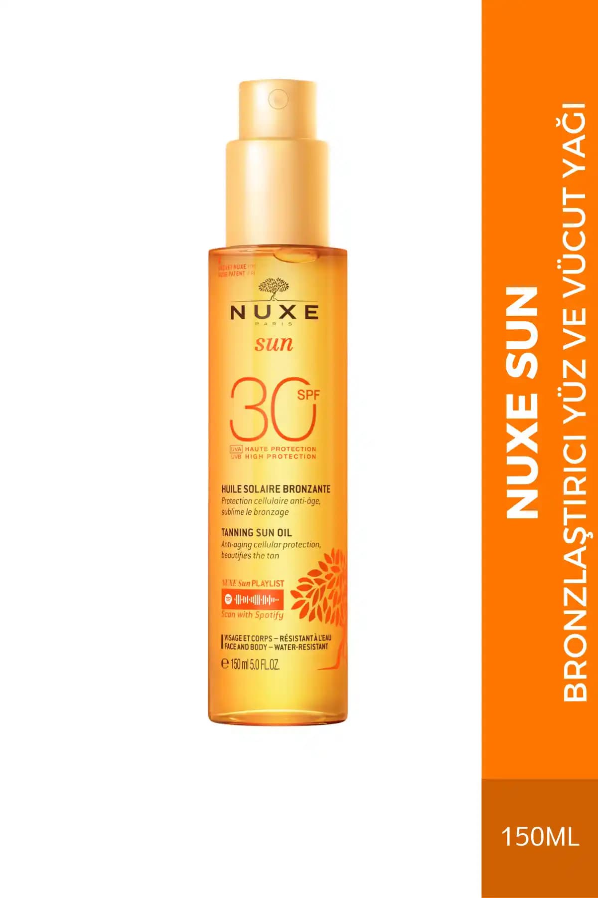 Nuxe Bronzlaştırıcı Yüz ve Vücut Yağı SPF 30 ile Doğal ve Dengeli Güneş Koruması