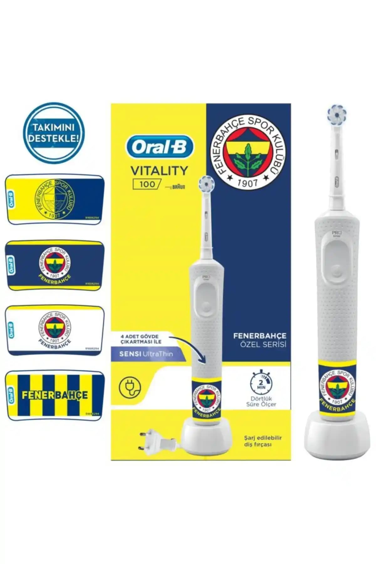 Oral-B D100 Şarjlı Diş Fırçası Fenerbahçe Taraftar Paketi ile Etkili Ağız Bakımı