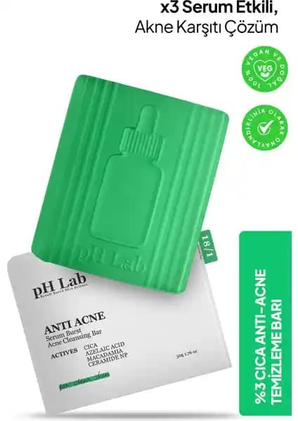 Ph Lab Anti Acne Sabun 50 g: Akne Karşıtı Etkili ve Vegan Cilt Temizleyici