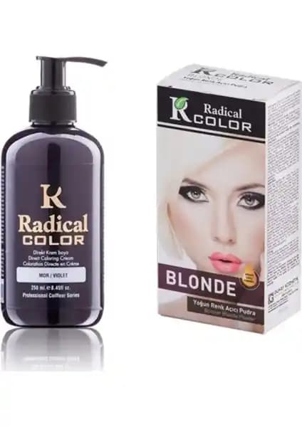Radical Color Mor Amonyaksız Su Bazlı Saç Boyası 250ml 2SET ile Canlı ve Doğal Renkler