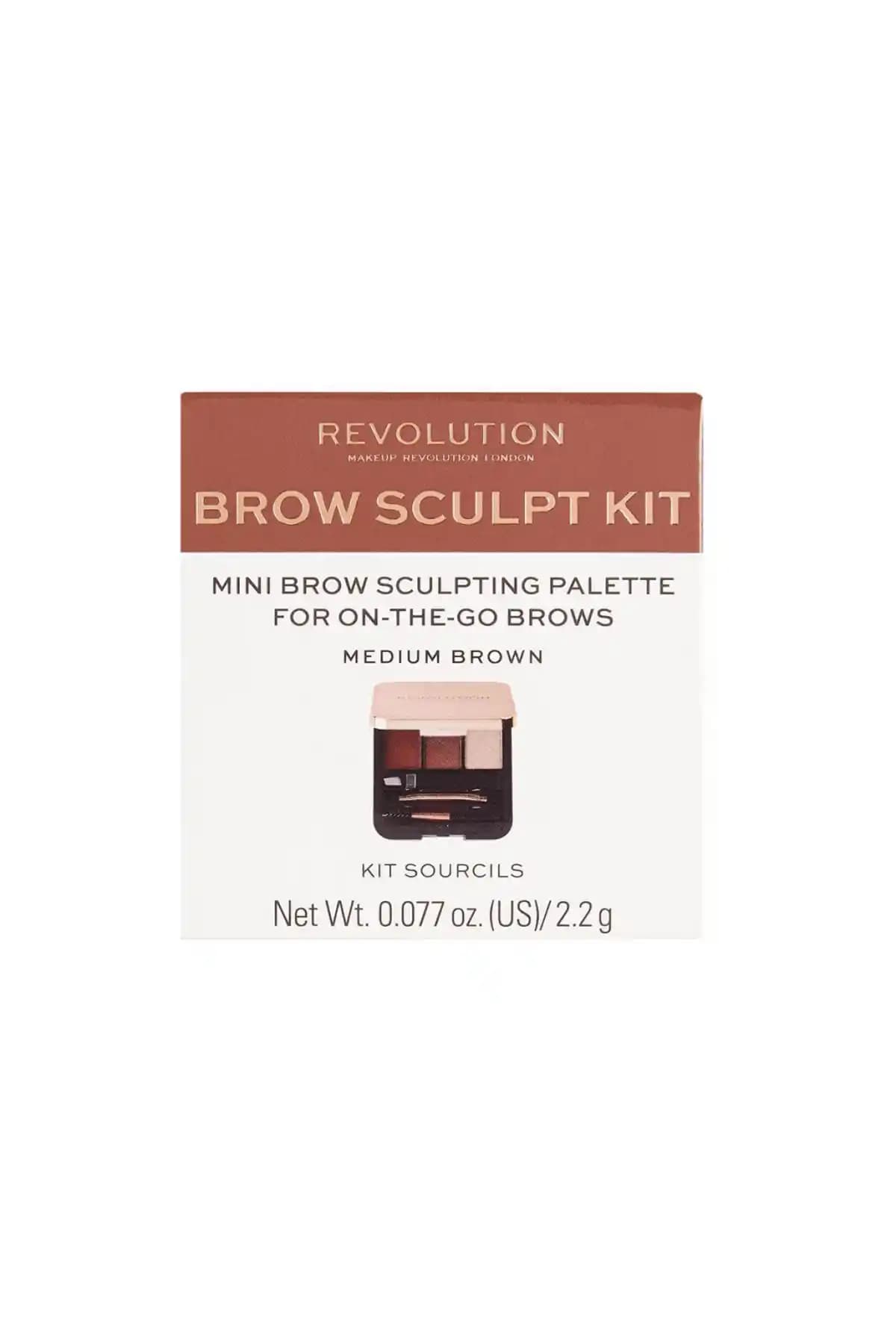 Revolution Brow Sculpt Kit Medium ile Doğal ve Çok Yönlü Kaş Şekillendirme Seti