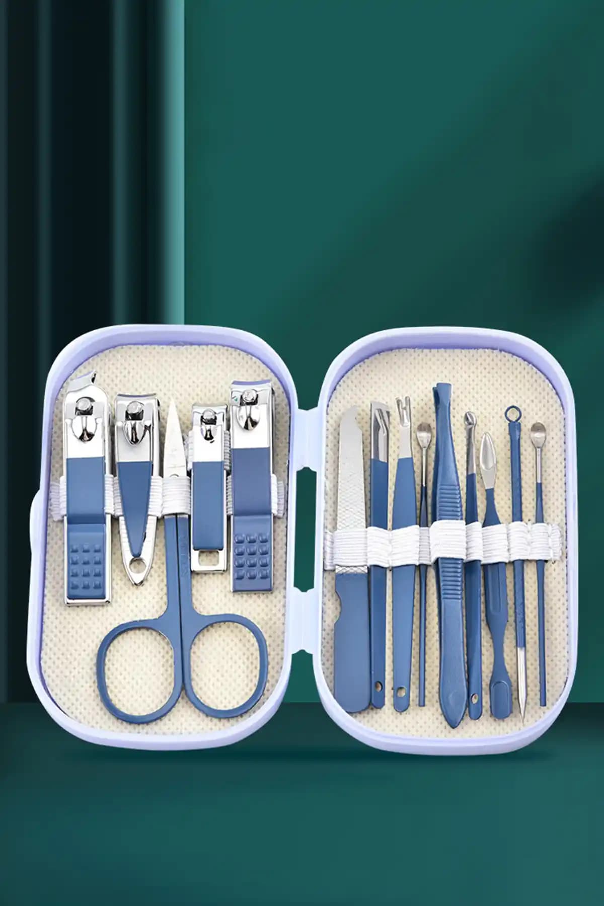 TEMBAY Çantalı Manikür Pedikür Seti 14 Parça ile Profesyonel El ve Ayak Bakımı