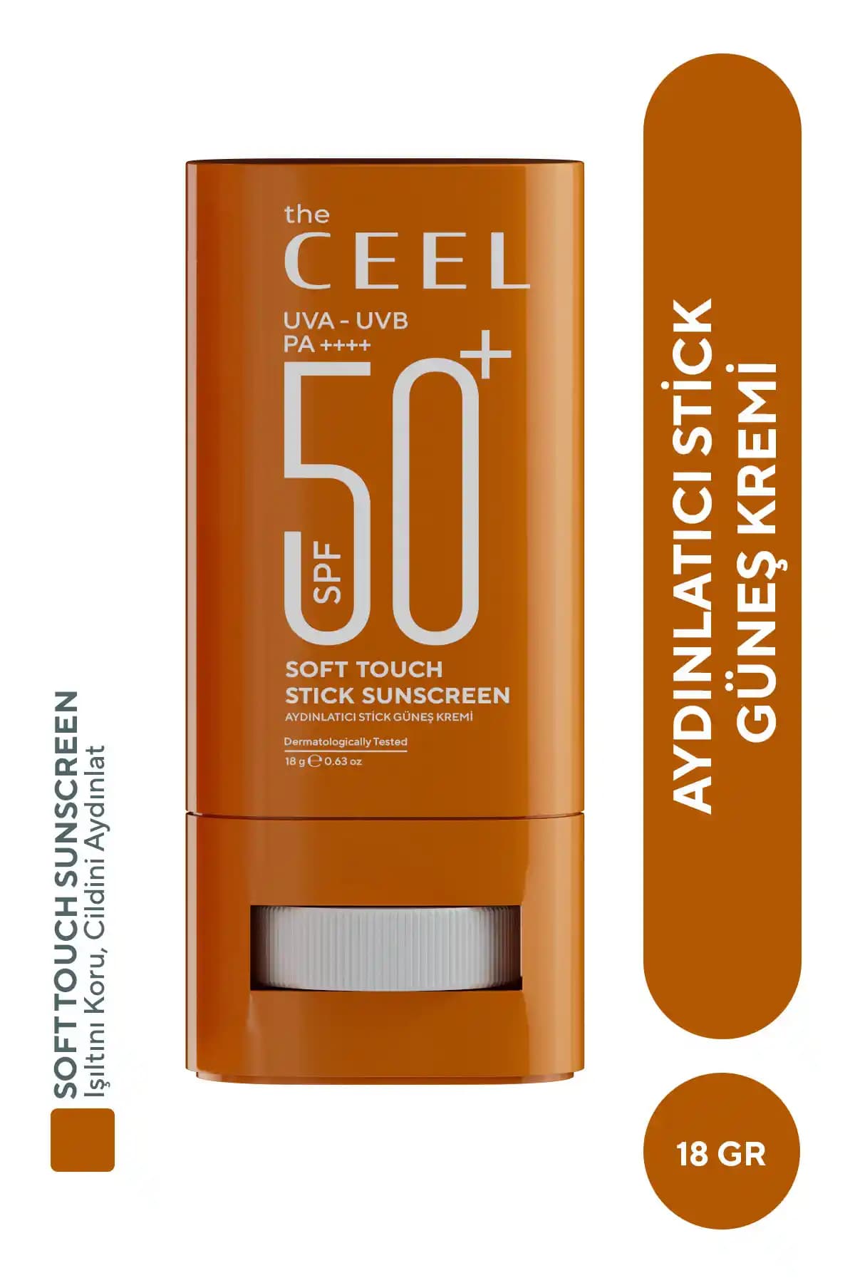 The Ceel Stick Güneş Kremi SPF 50+ Shea & Kafein Özlü Yüksek Koruma ve Aydınlatıcı Etki