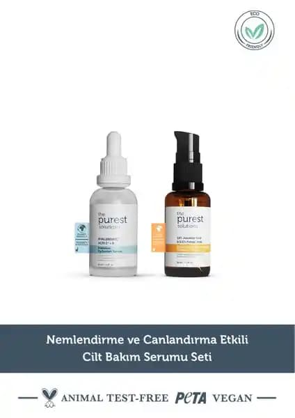 The Purest Solutions Nemlendirme ve Canlandırma Etkili Cilt Bakım Serumu Seti - Kuru Ciltler İçin