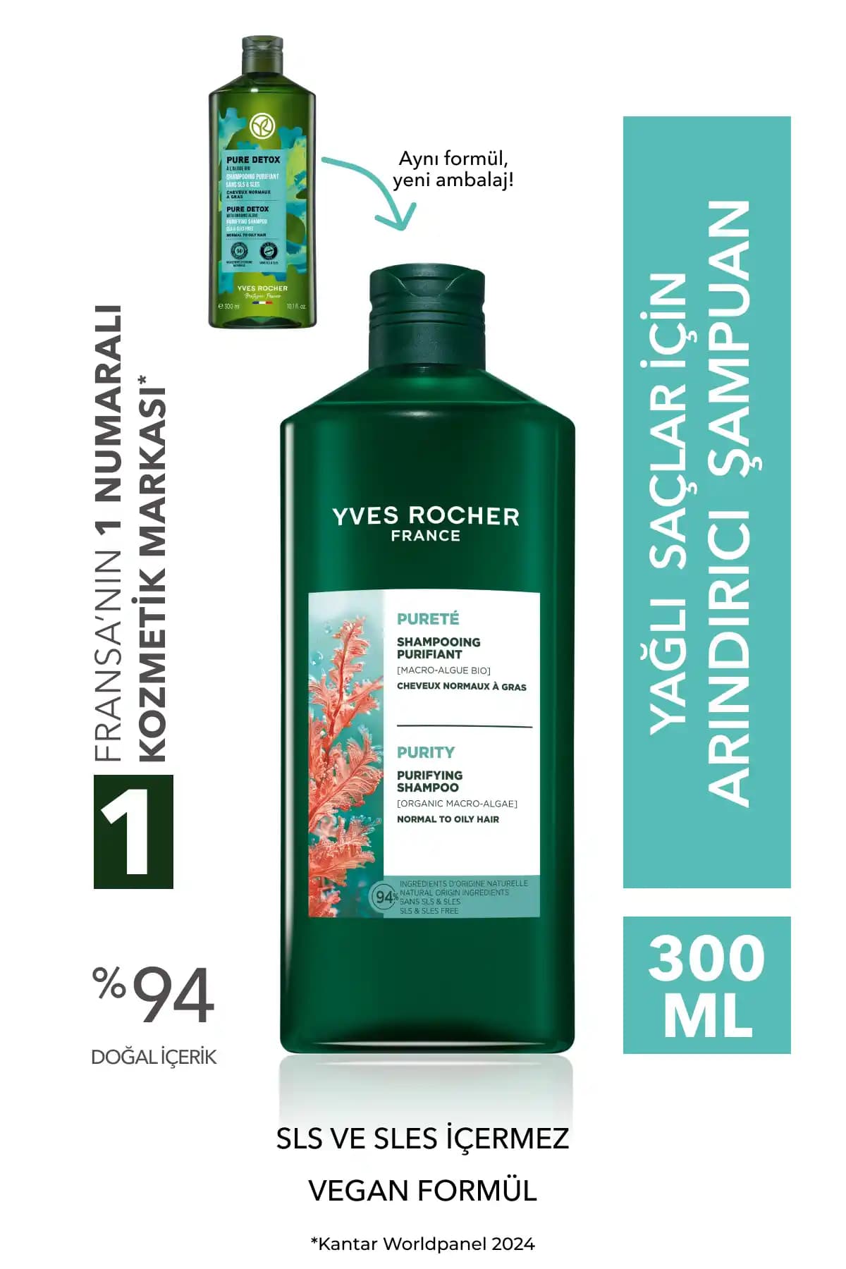 Yves Rocher Arındırıcı Şampuan: Yağlı Saçlar İçin Sülfatsız Doğal Temizlik Çözümü