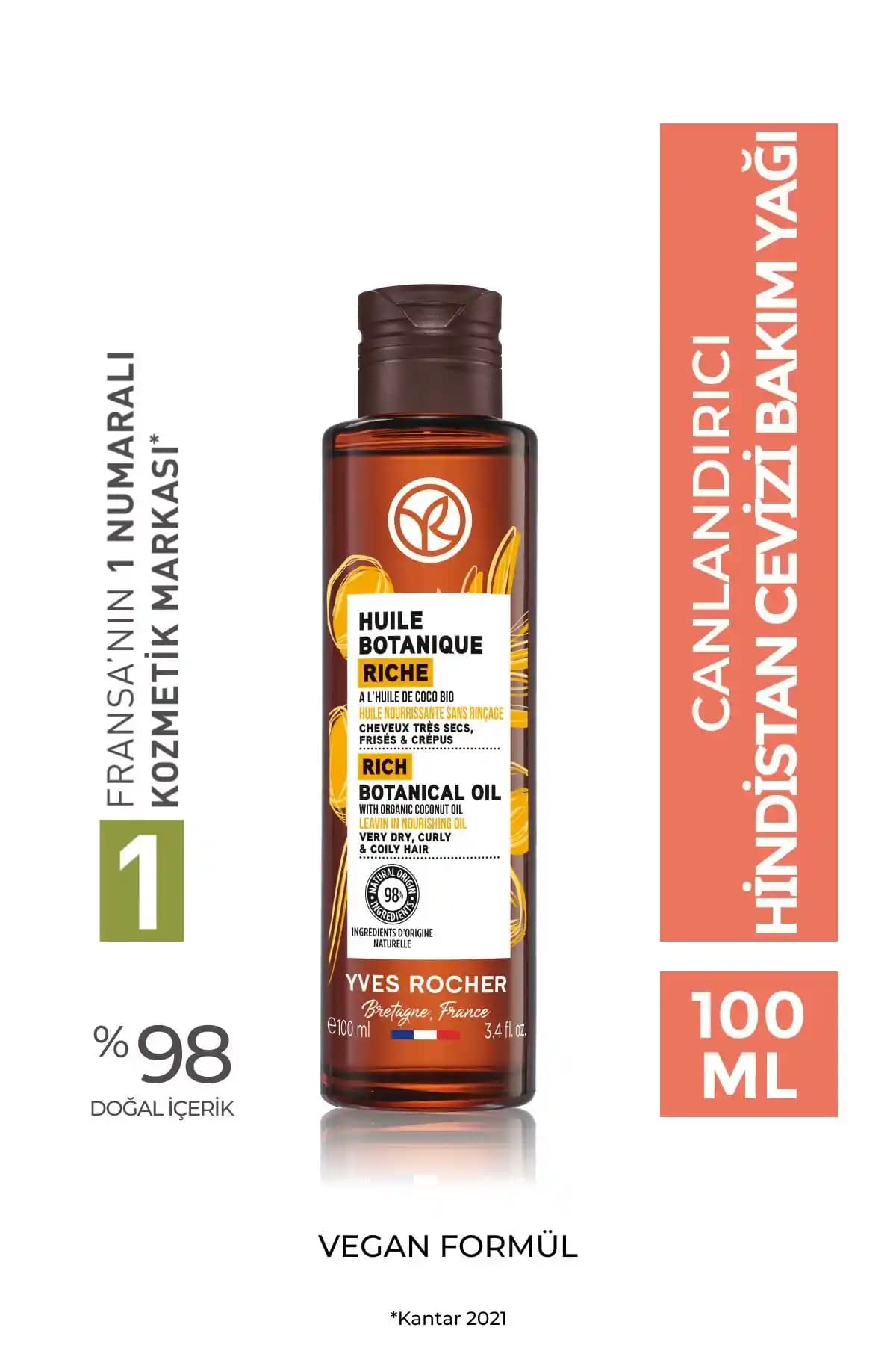 Yves Rocher Canlandırıcı Hindistan Cevizi Bakım Yağı ile Saçlarınızı Derinlemesine Besleyin