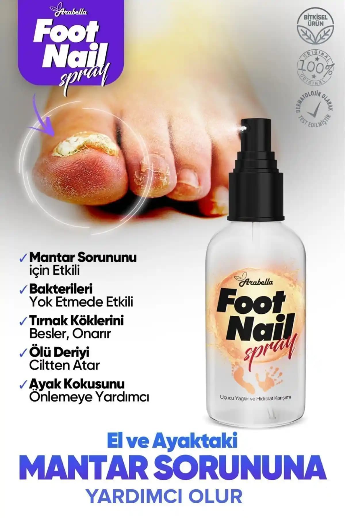 Acabella Foot Nail Sprey ile Ayak ve Tırnak Bakımında Doğal ve Etkili Çözüm