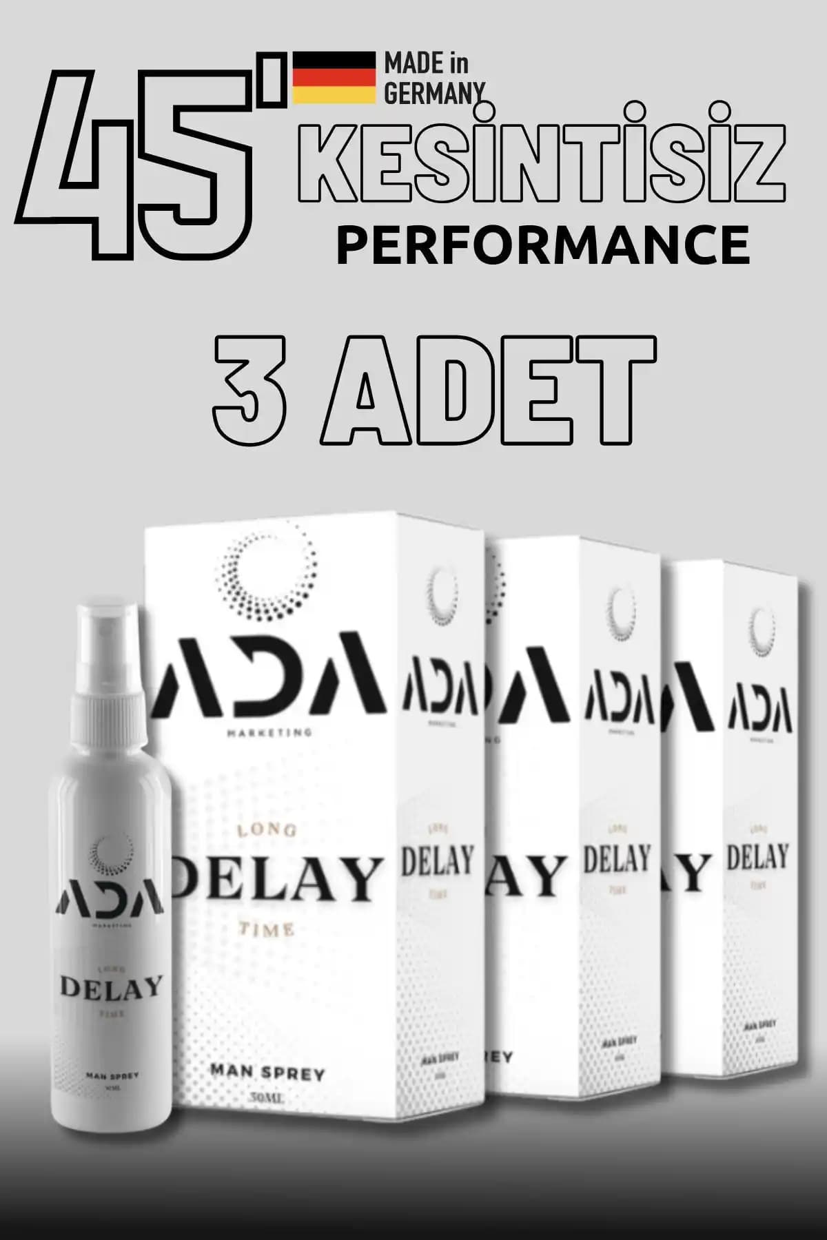 Ada Marketing D-elay Sprey Erkekler İçin Uzun Süreli Güvenilir Performans Artırıcı