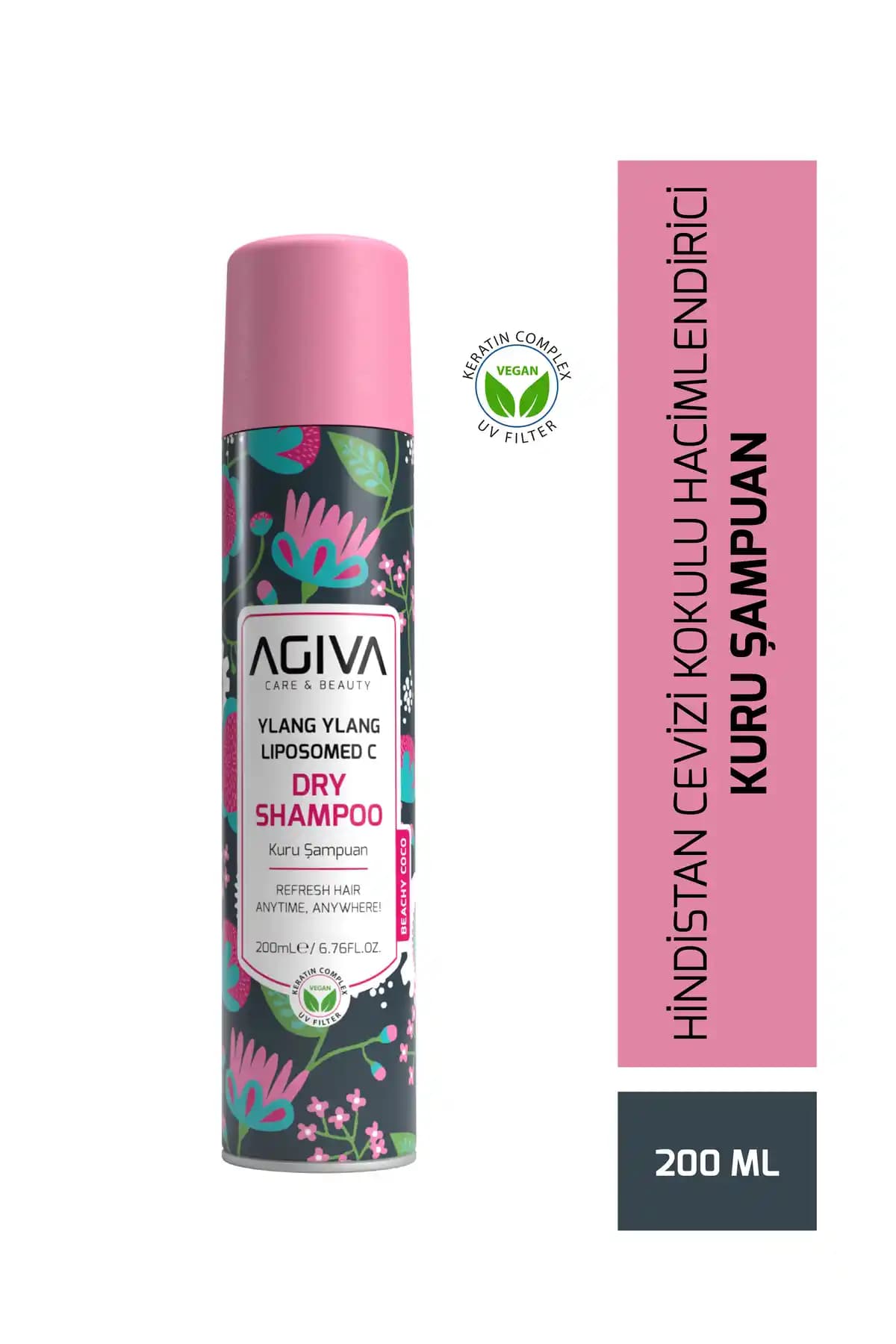 Agiva Care&Beauty Ylang Ylang Liposom C: Doğal ve Etkili Yağlı Saçlar İçin Hacim Artırıcı Kuru Şampuan