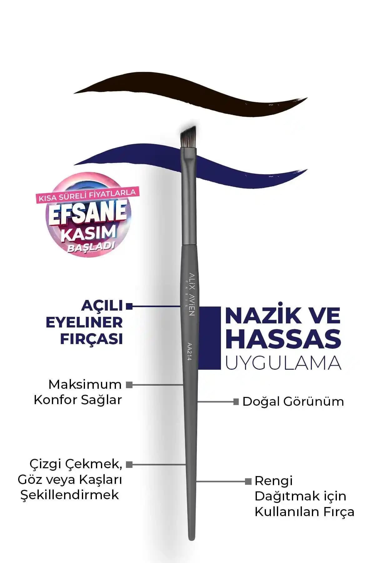 Alix Avien Açılı Eyeliner Fırçası AA214 Detaylı İnceleme ve Kullanım İpuçları