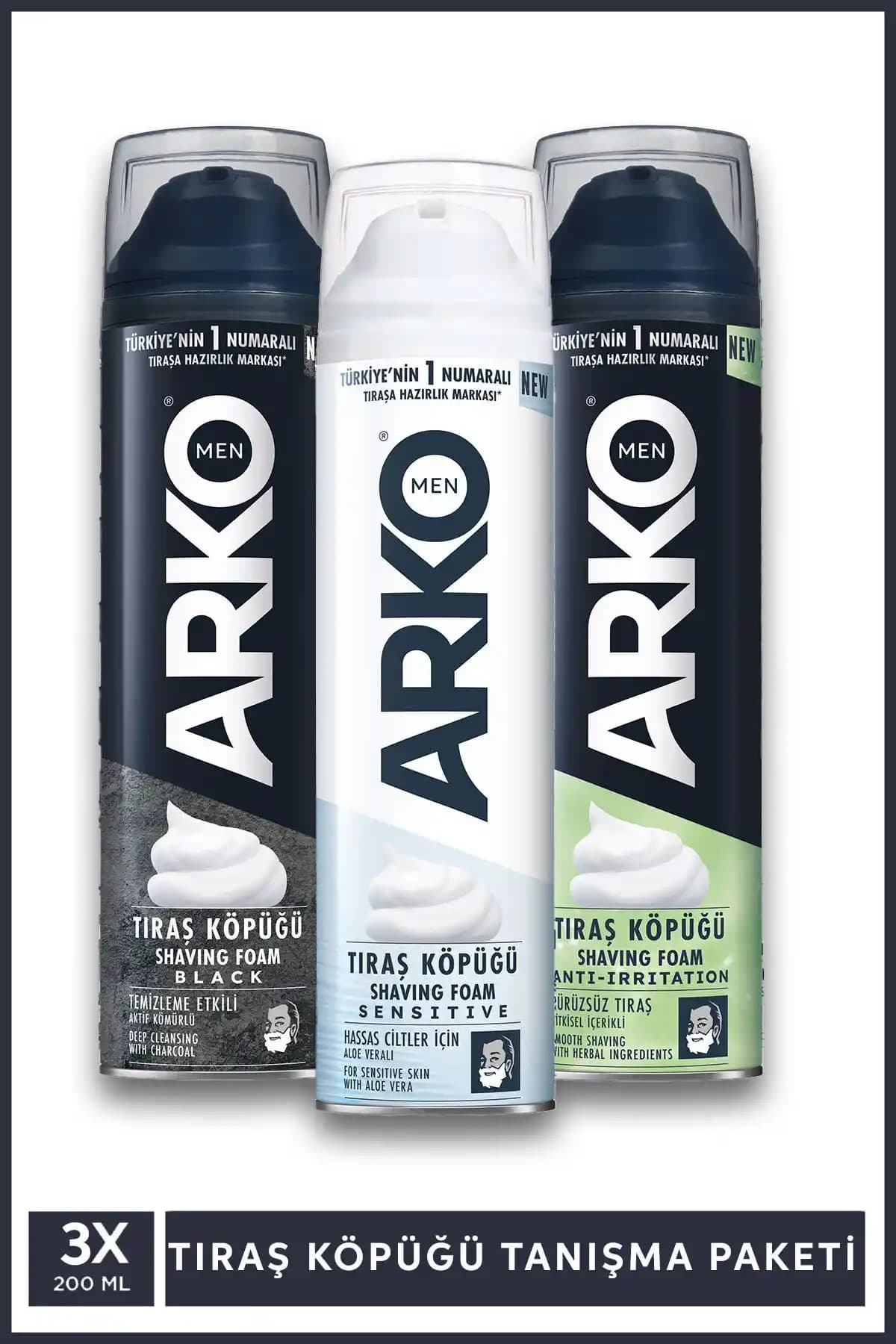 Arko Men Sensitive Black Tıraş Köpüğü: Hassas Ciltler İçin Güvenli ve Konforlu Bakım