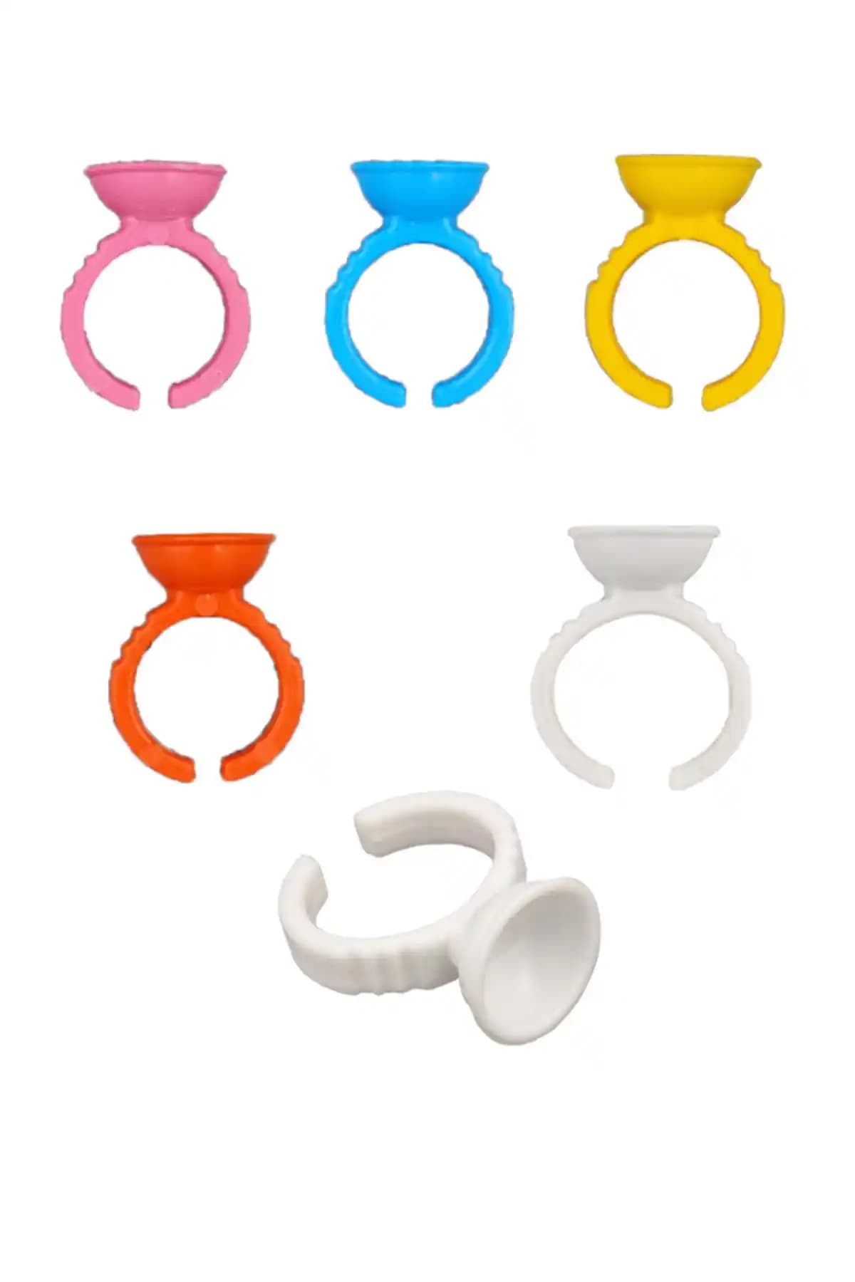 ARMONİKONYA 100 Adet Oval Yüzük Seti Microblading ve Kalıcı Makyaj İçin Profesyonel Kullanım