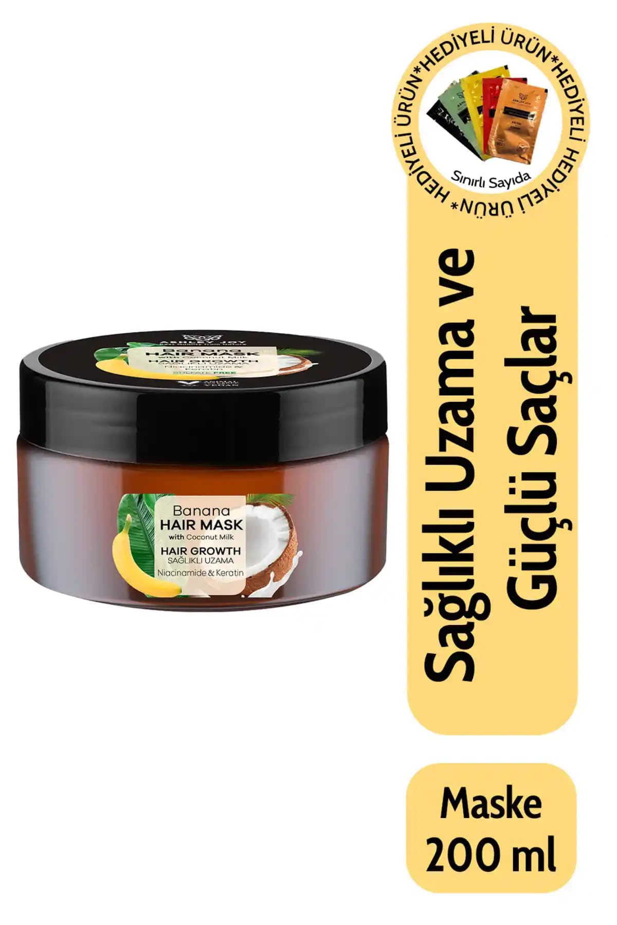 Ashley Joy Banana Saç Maskesi ile Saçlarınızı Doğal ve Sağlıklı Hale Getirin