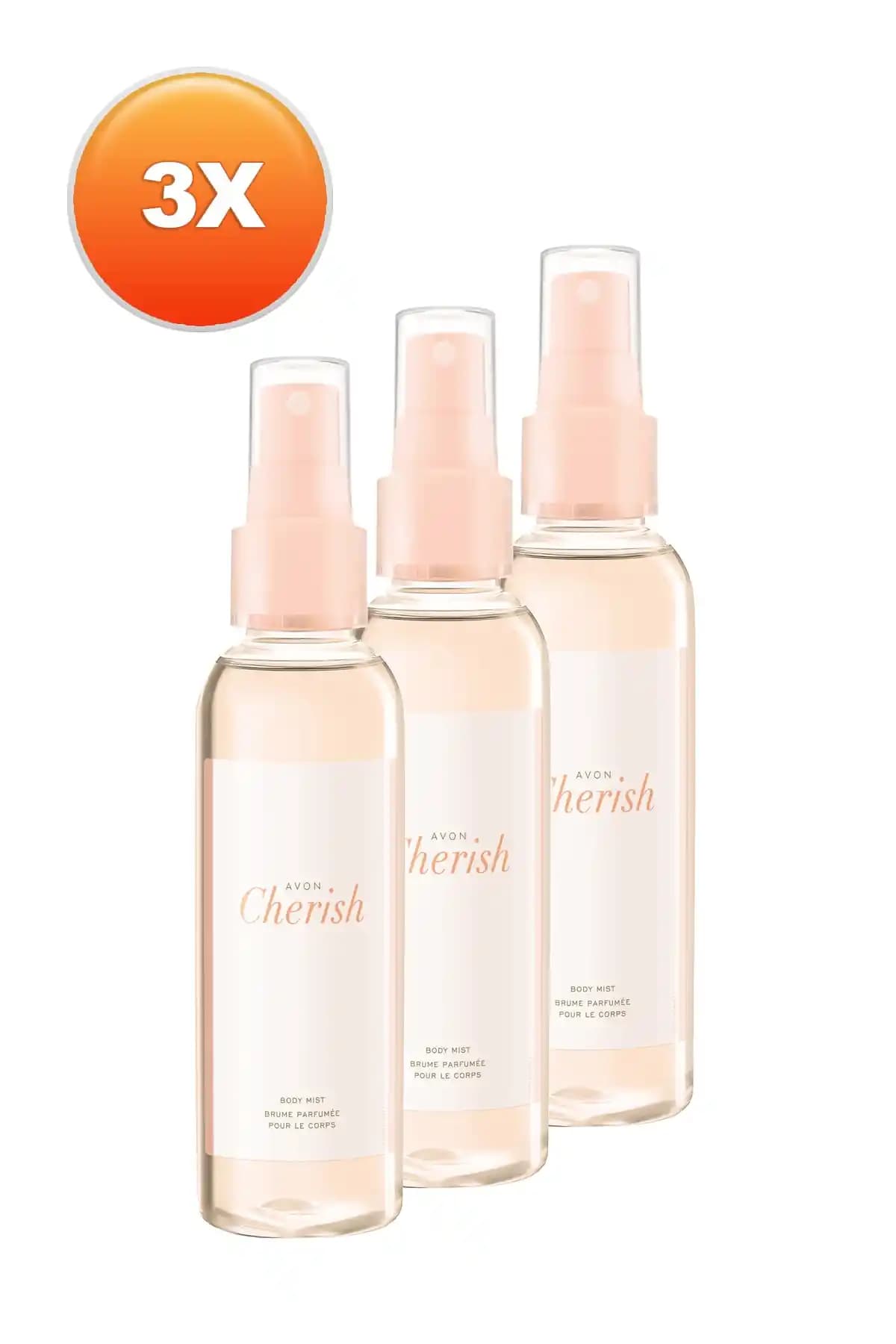 Avon Cherish Kadın Vücut Spreyi Üçlü Seti, Çiçeksi ve Ferahlatıcı Kokusuyle Günlük Kullanım İçin