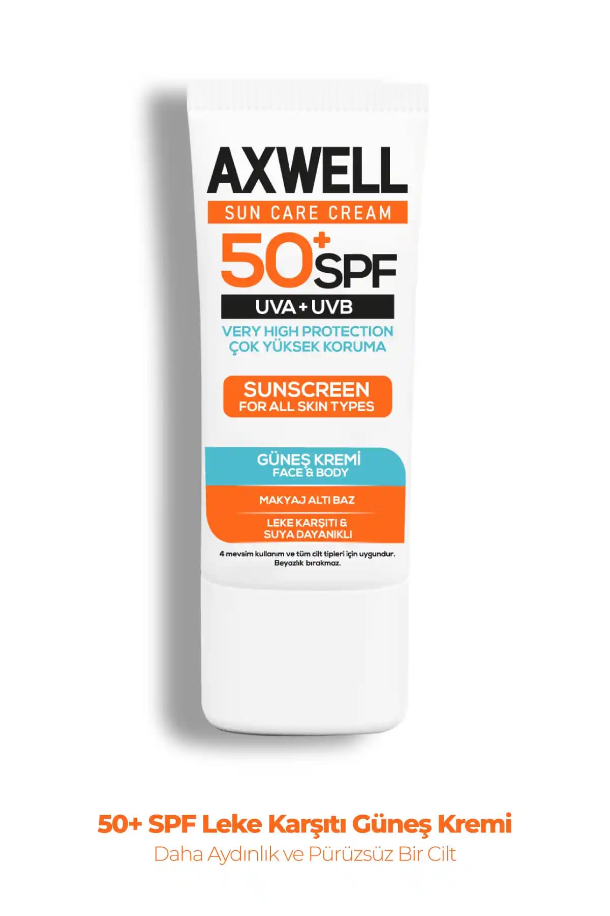 AXWELL SPF 50+ Leke Karşıtı Nemlendirici Güneş Kremi: Yüksek Koruma ve Nemlendirme Özelliği