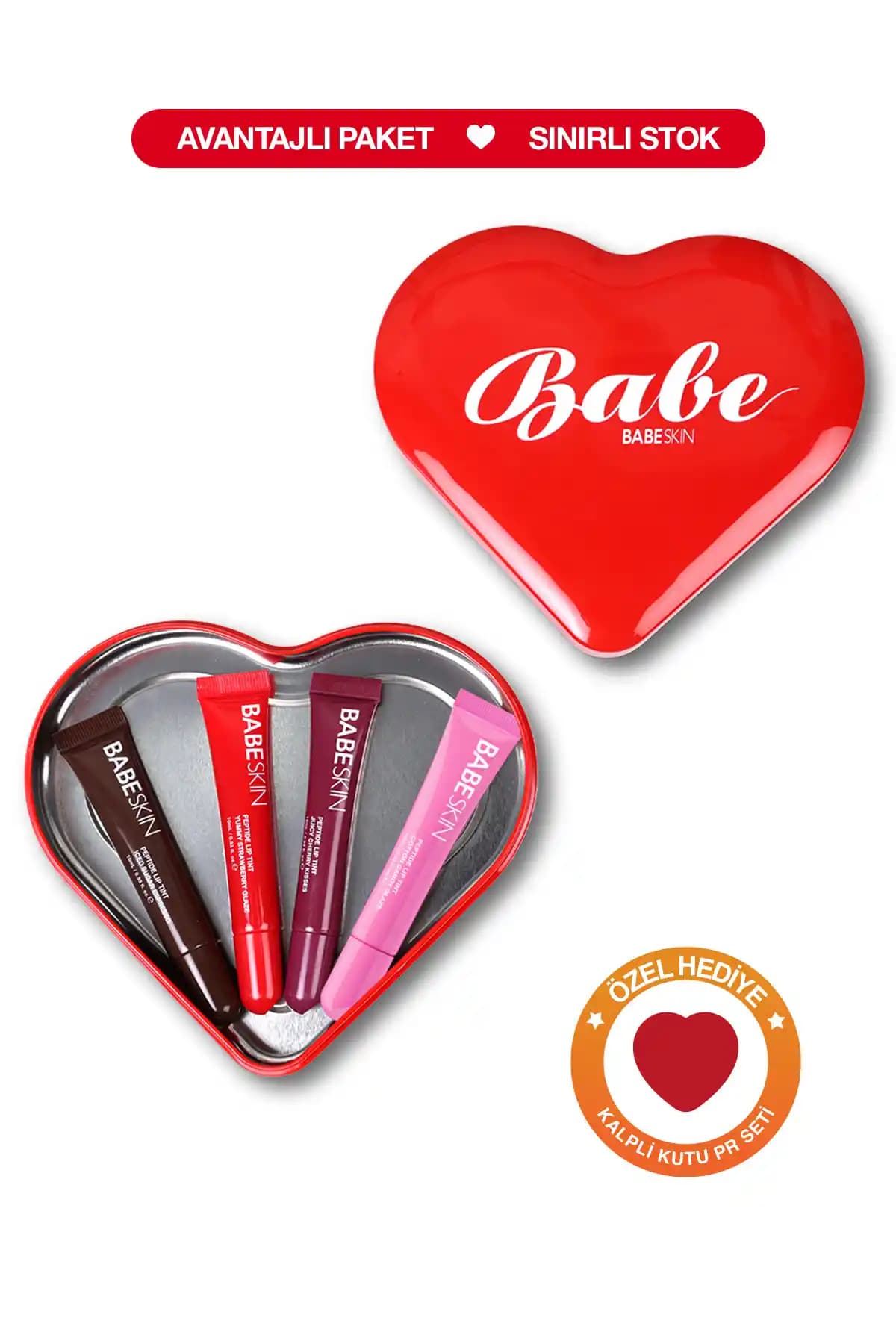 Babeskin Lip Balm Set PR Renkli ve Vegan Dudak Bakım Hediye Kutusu