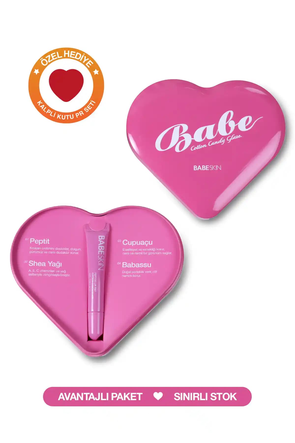 Babeskin Pembe Kalpli Lip Balm: Renkli ve Nemlendirici Dudak Bakımı İçin Ideal Ürün