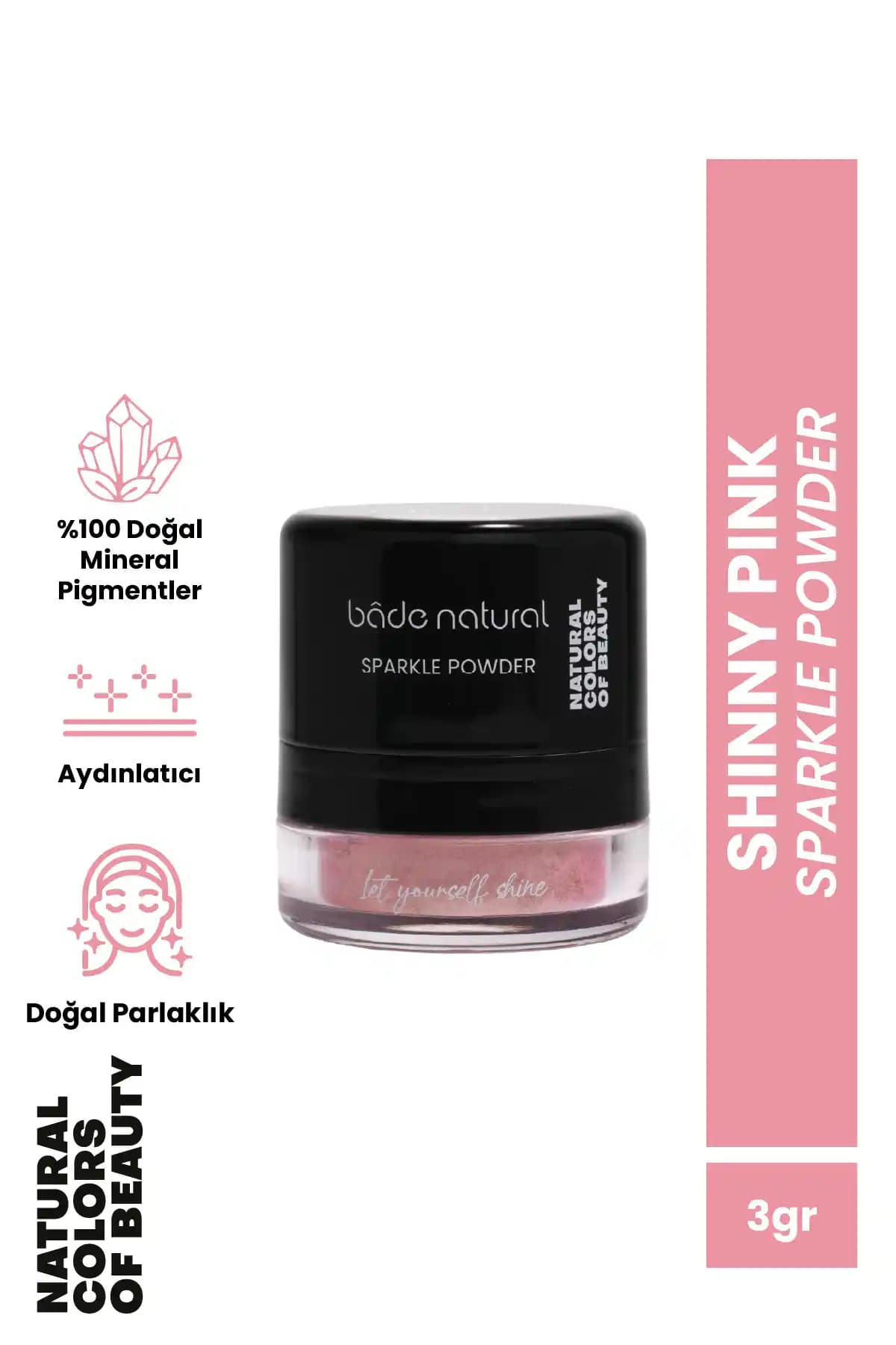 Bade Natural Sparkle Powder Doğal Parlaklık ve Işıltı Sağlayan Mineral Makyaj Ürünü