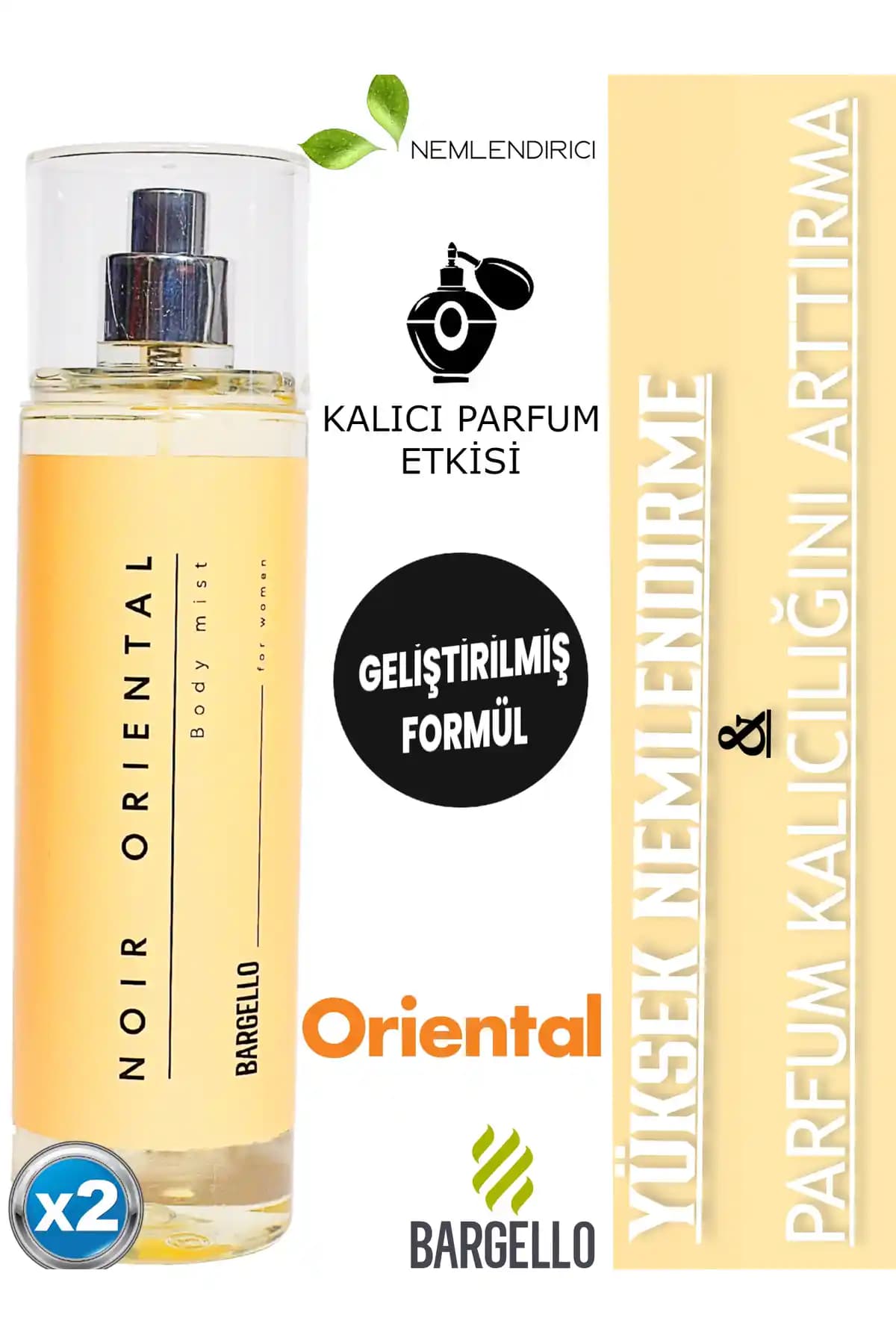 Bargello Oriental Yüksek Nemlendirici ve Parfüm Kalıcılığı Artırıcı Kadın Vücut Spreyi 200ml