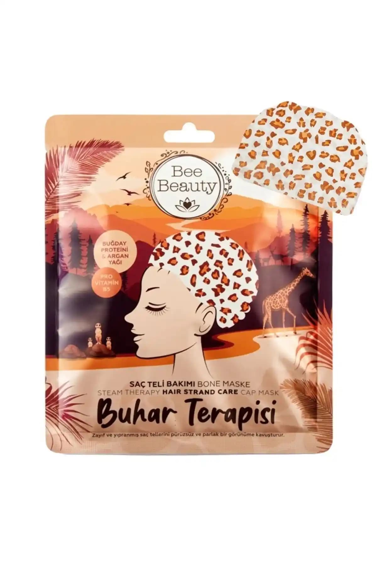 Bee Beauty Buhar Terapisi Saç Teli Bakımı Bone Maske ile Doğal ve Güçlü Saçlar İçin Etkili Çözüm