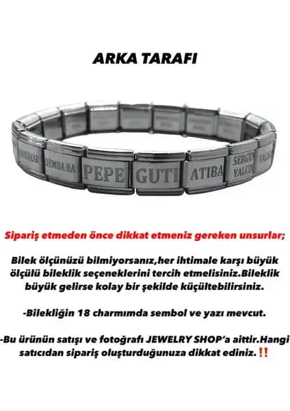 Beşiktaş Taraftar Nomination Charm Bileklik Çelik - Dayanıklı ve Şık Spor Aksesuarı