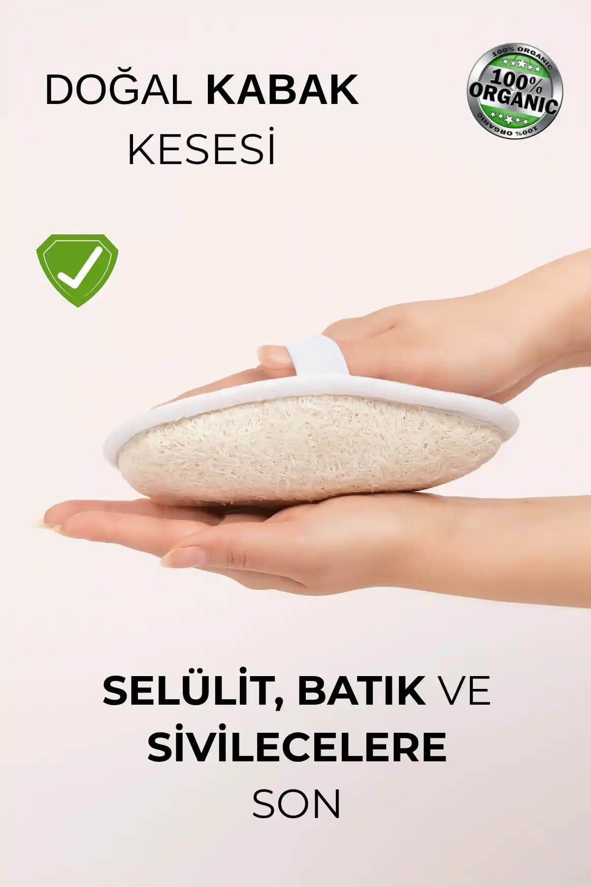 BEYZANA %100 Doğal Kabak Kesesi Lif ile Hassas Ciltler İçin Temizlik ve Arındırma