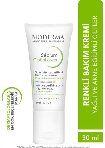 Bioderma Sebium Global Cover Hassas ve Akne Eğilimli Ciltler İçin Kapsamlı Bakım Kremi