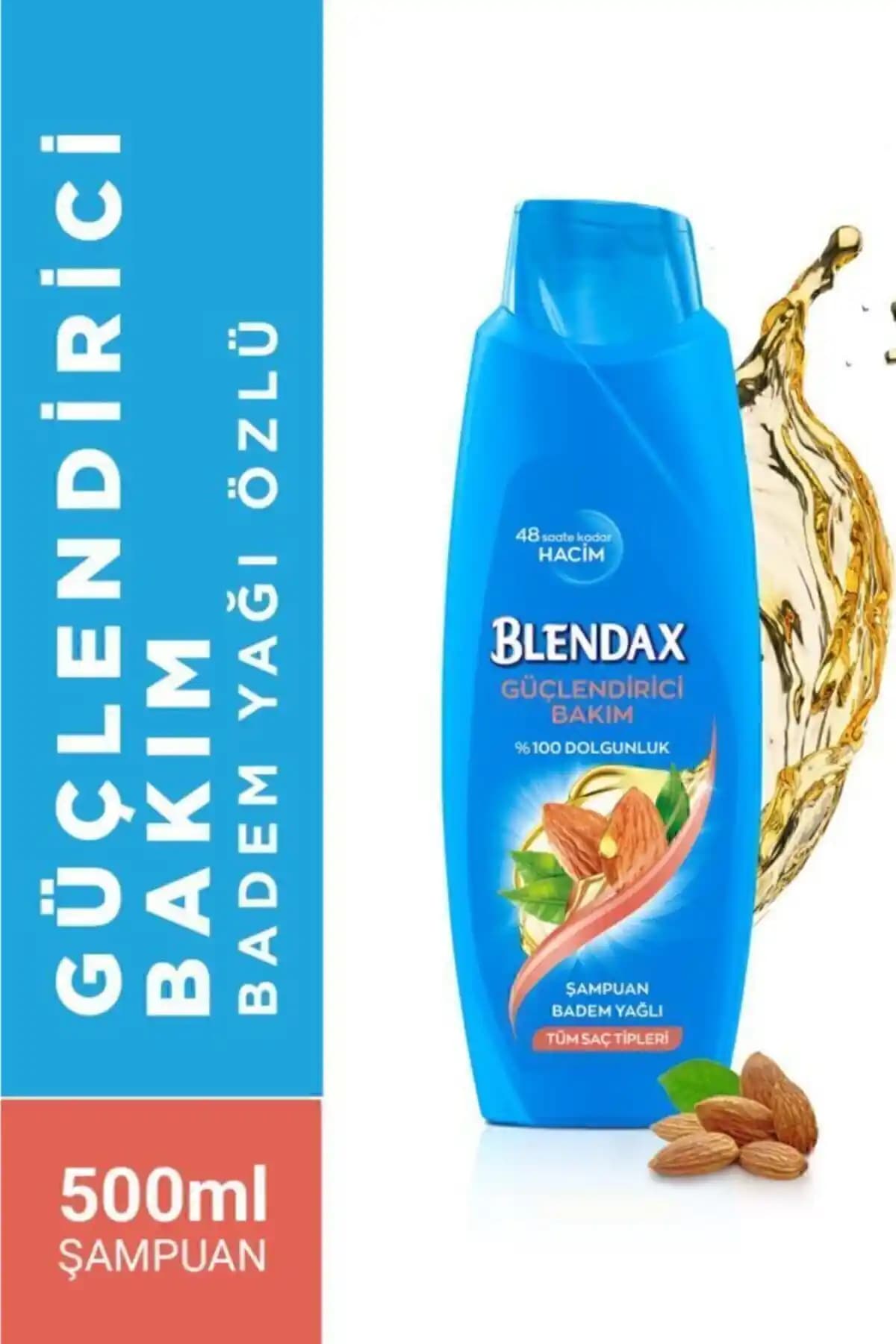 Blendax Badem Yağı Özlü 500 ml Şampuan Saçlara Doğal Güç ve Hacim Kazandırır