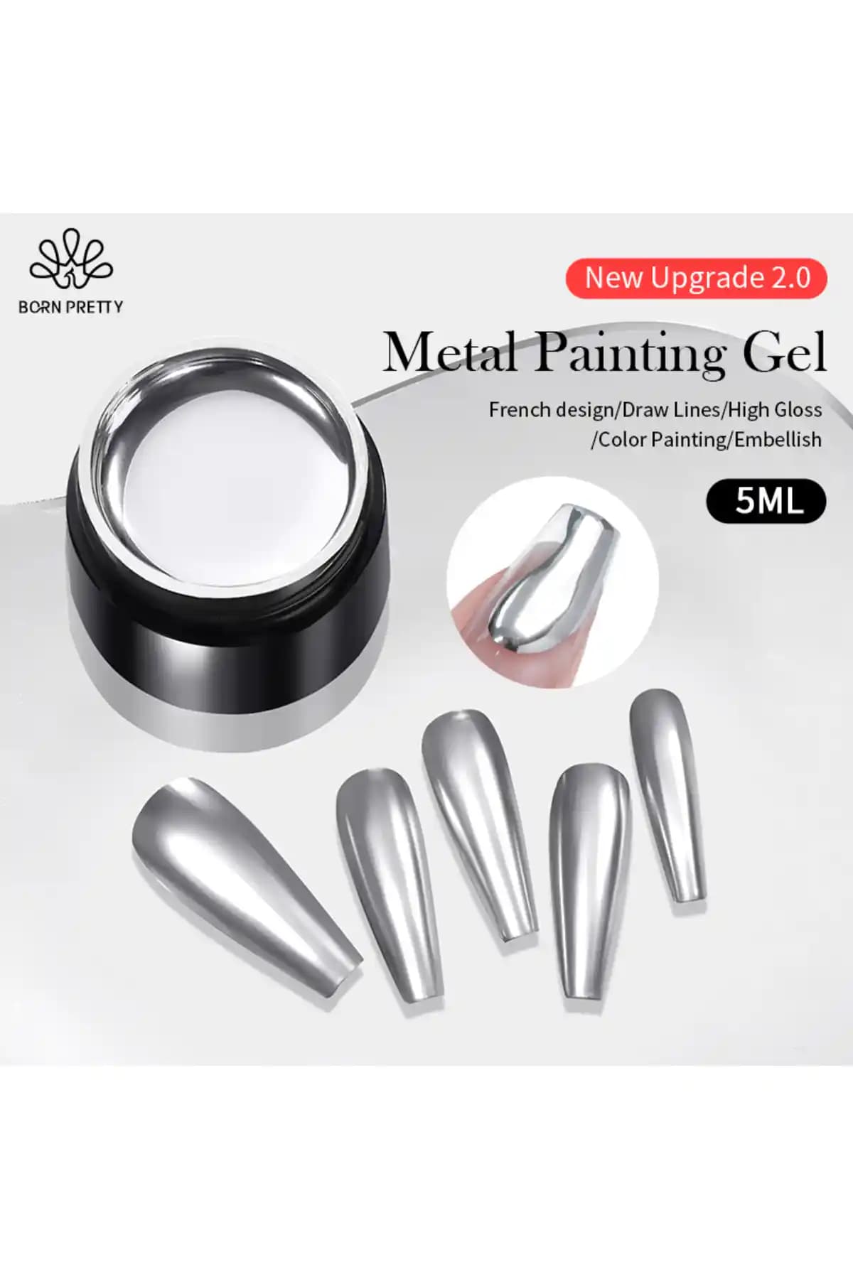 Born Pretty Metalik Çizim Jeli: Parlak ve Yaratıcı Tırnak Dekorasyonu İçin Ideal Ürün