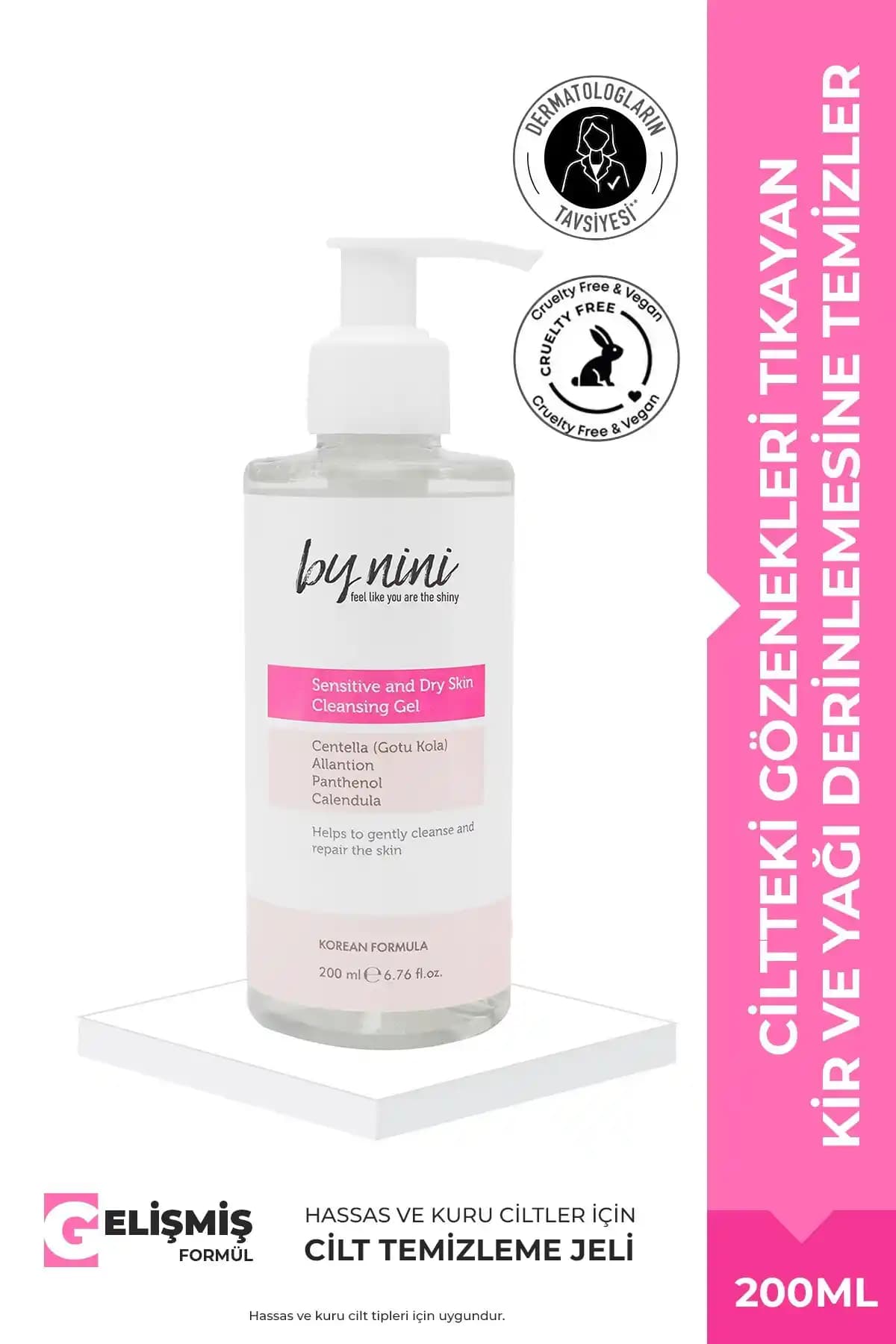 By Nini Hassas ve Kuru Ciltler İçin Gözenek Temizleyici ve Nemlendirici Jel Ürünü Özellikleri
