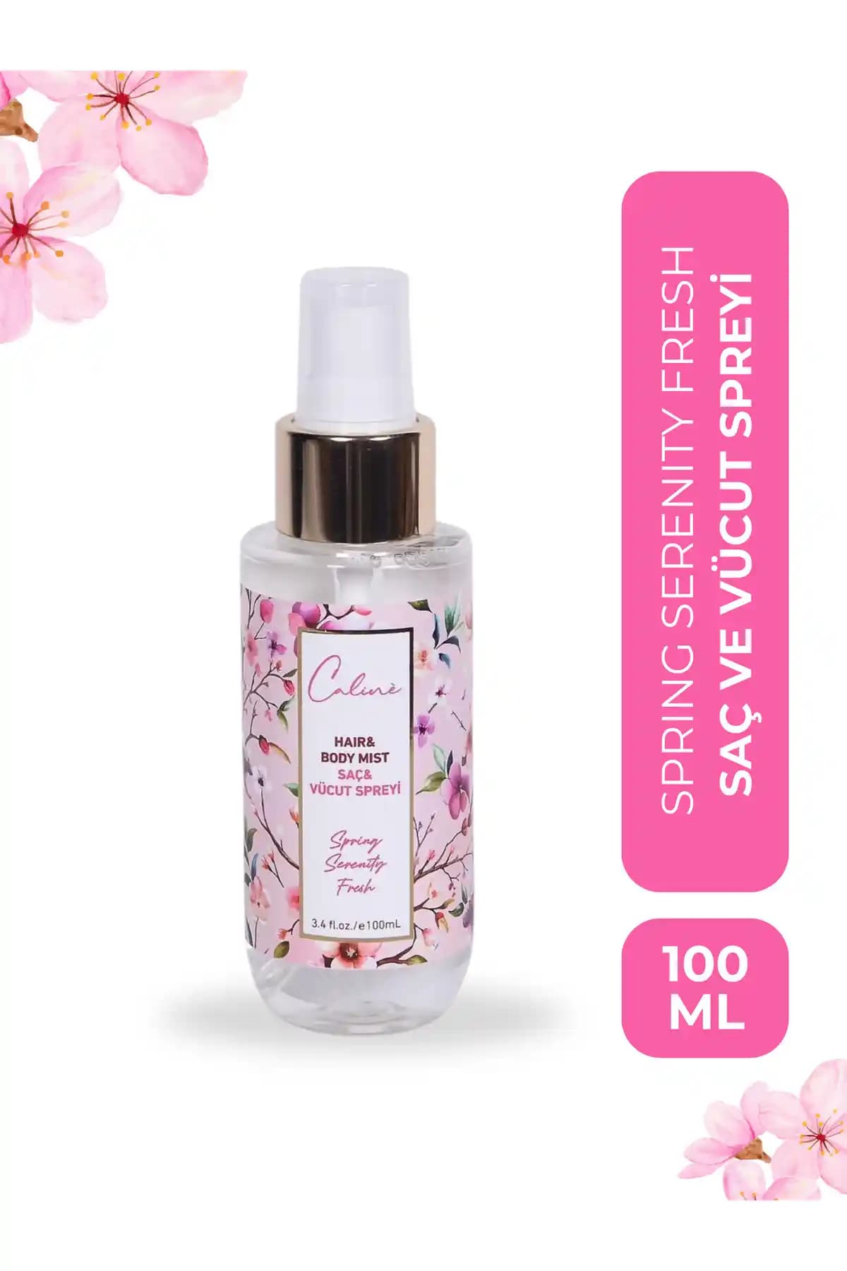 Caline Spring Serenity Fresh 100 ml Saç ve Vücut Parfümü Ferah ve Kalıcı Çiçeksi Koku