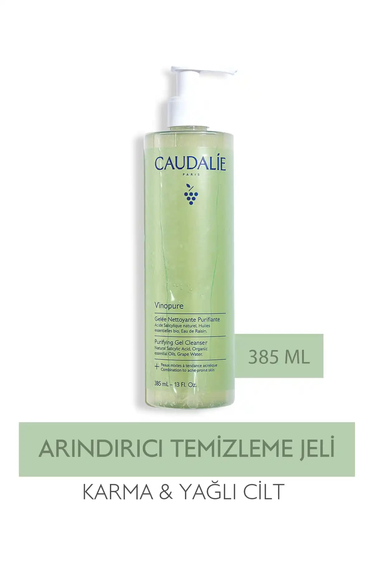 Caudalie Vinopure Arındırıcı Temizleme Jeli: Yağlı ve Akneye Eğilimli Ciltler İçin Derinlemesine Temizlik
