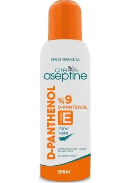 Cire Aseptine D-Panthenol Aloe Vera Sprey: Hassas ve Kuru Ciltler İçin Nemlendirici ve Rahatlatıcı Çözüm