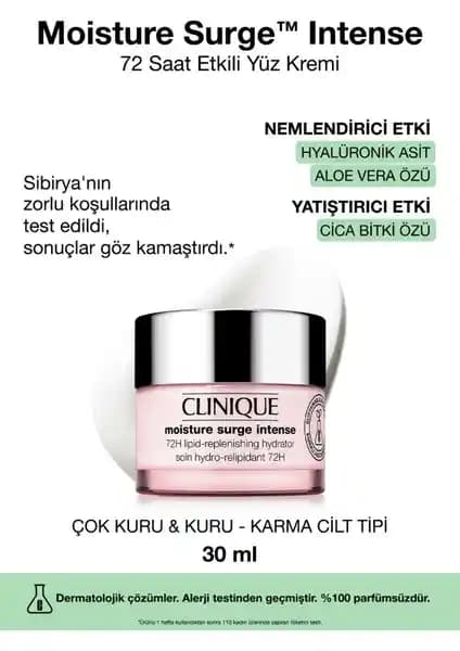 Clinique Moisture Surge™ Intense: Yoğun Nemlendirme ve Cilt Sağlığı İçin Uygun Bir Yüz Kremi