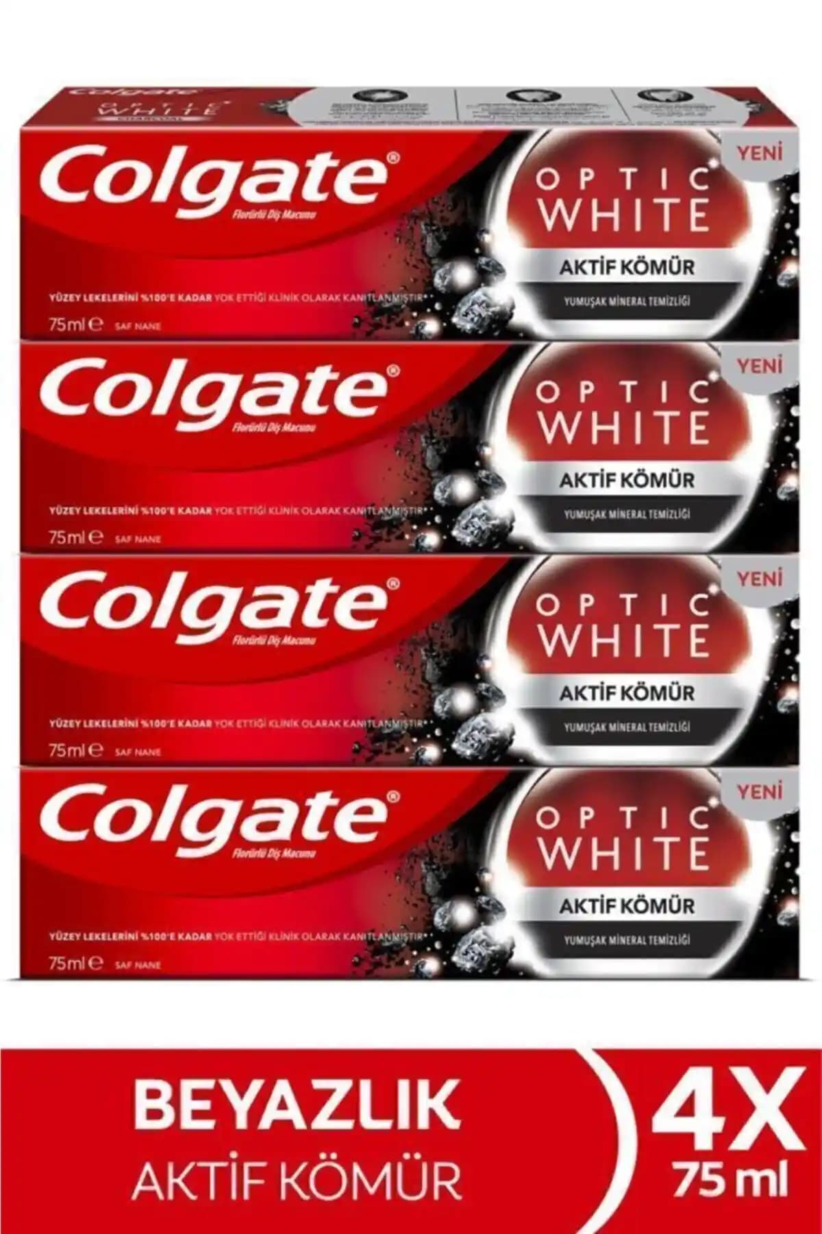 Colgate Optic White Aktif Kömür Beyazlatıcı Diş Macunu Türkiye Menşeli Ürün Özellikleri