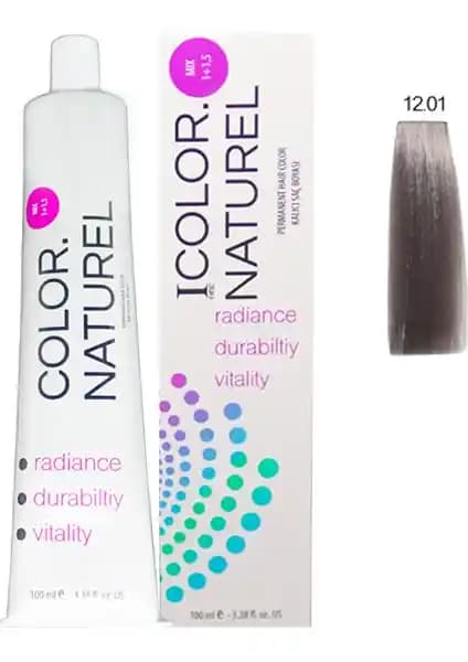 Color Naturel Saç Boyası 12.01 Küllü Platin: Kalıcı ve Sağlıklı Saçlar İçin Profesyonel Seçenek