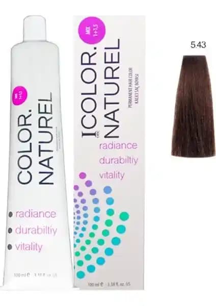 Color Naturel Saç Boyası 5.43 Koyu Bakır Altın: Kalıcı ve Doğal Renk Seçeneği