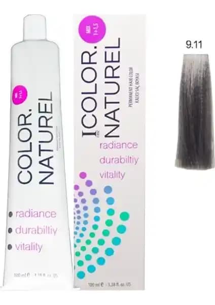 Color Naturel Saç Boyası 9.11 Yoğun Küllü Sarı Kalıcı ve Doğal Görünüm Sağlar