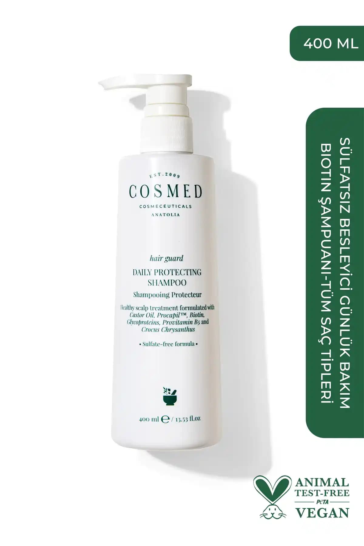 COSMED Hair Guard Günlük Koruyucu Şampuan Saç Sağlığını Destekleyen Doğal Formül