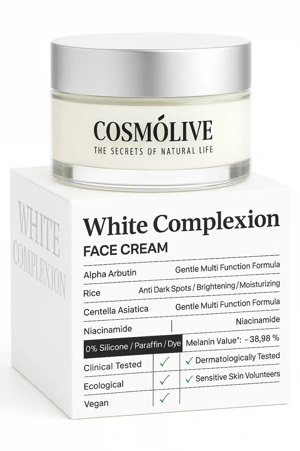 Cosmolive Yüz ve Vücut Kremi: Doğal ve Etkili Leke Karşıtı Cilt Bakım Ürünü