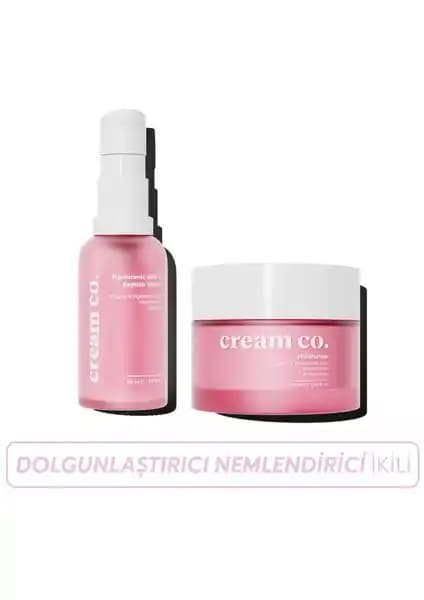 Cream Co. Canlandırıcı Dolgunlaştırıcı Nemlendirici İkili: Yoğun Nem ve Cilt Canlandırma Çözümü
