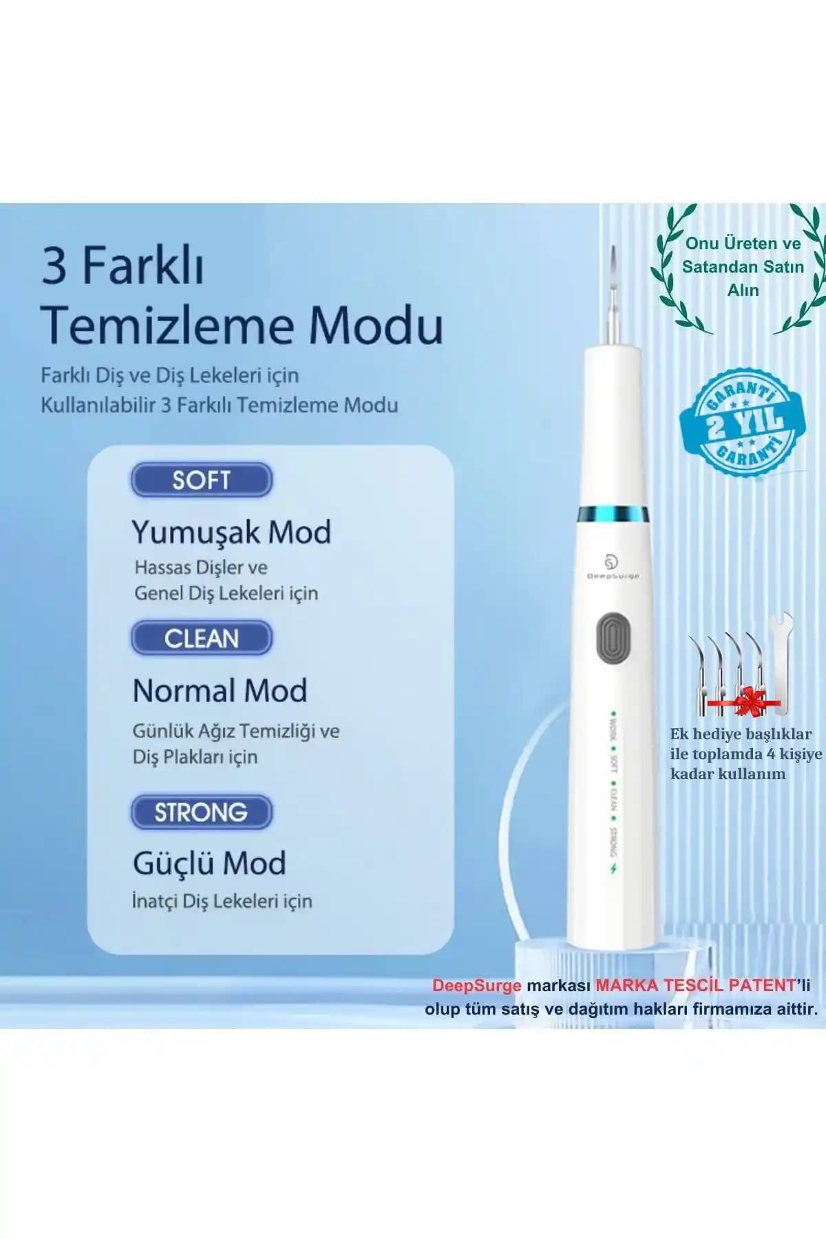 DeepSurge DS1 Şarjlı Diş Taşı Temizleme Cihazı: Etkili ve Pratik Diş Bakım Çözümü